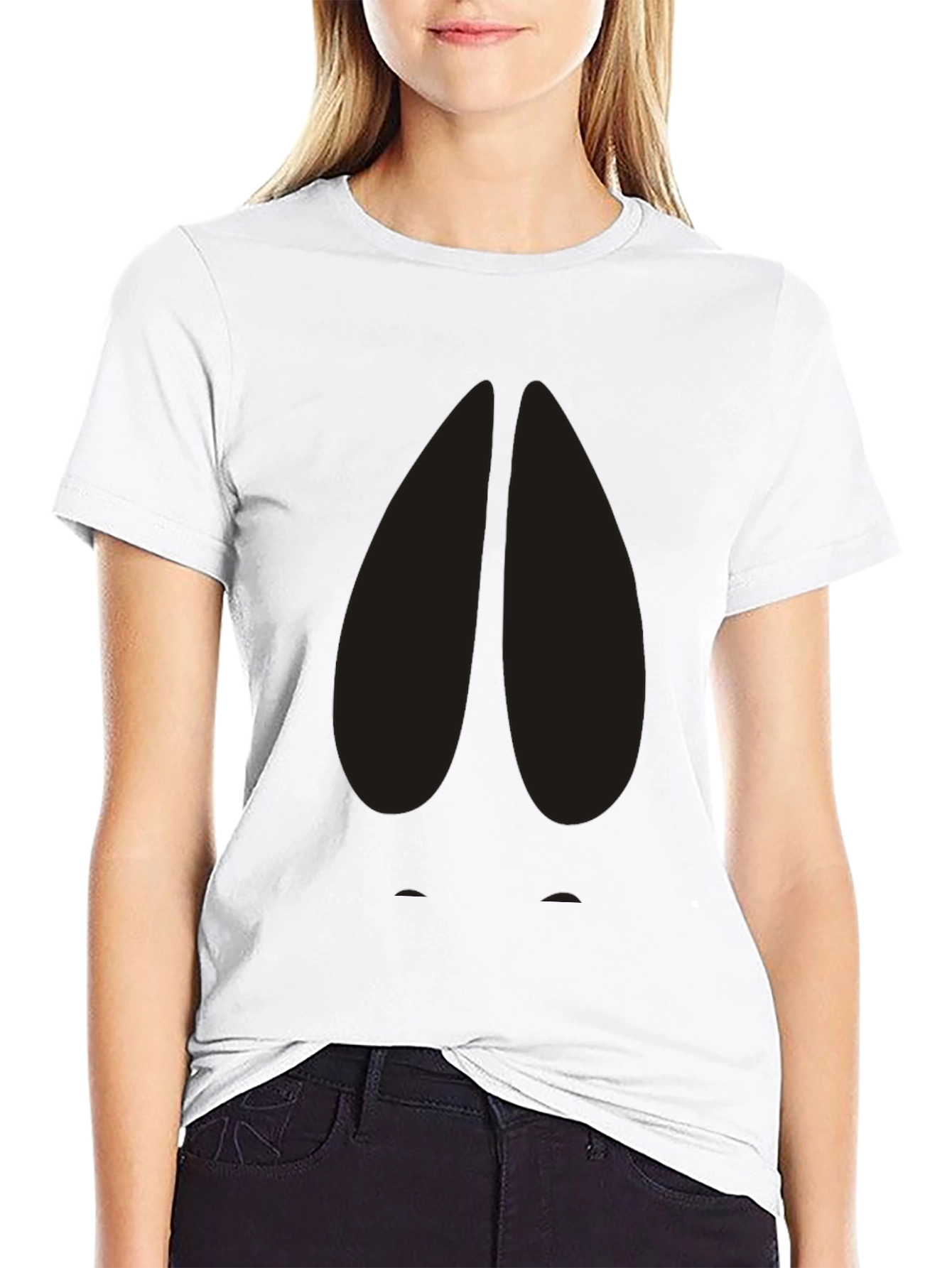 Black T-Shirt with Abstract Design