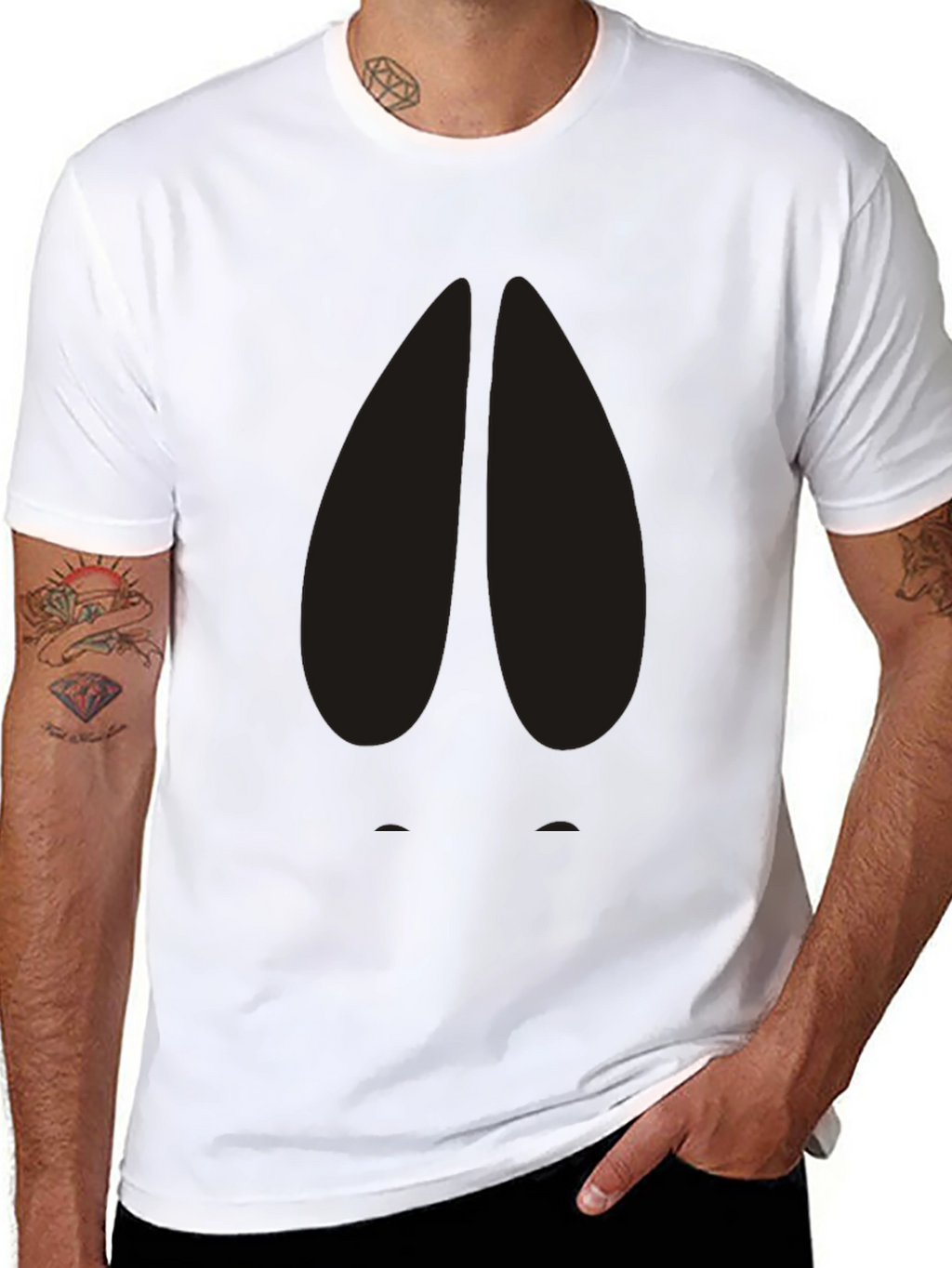 Black T-Shirt with Abstract Design