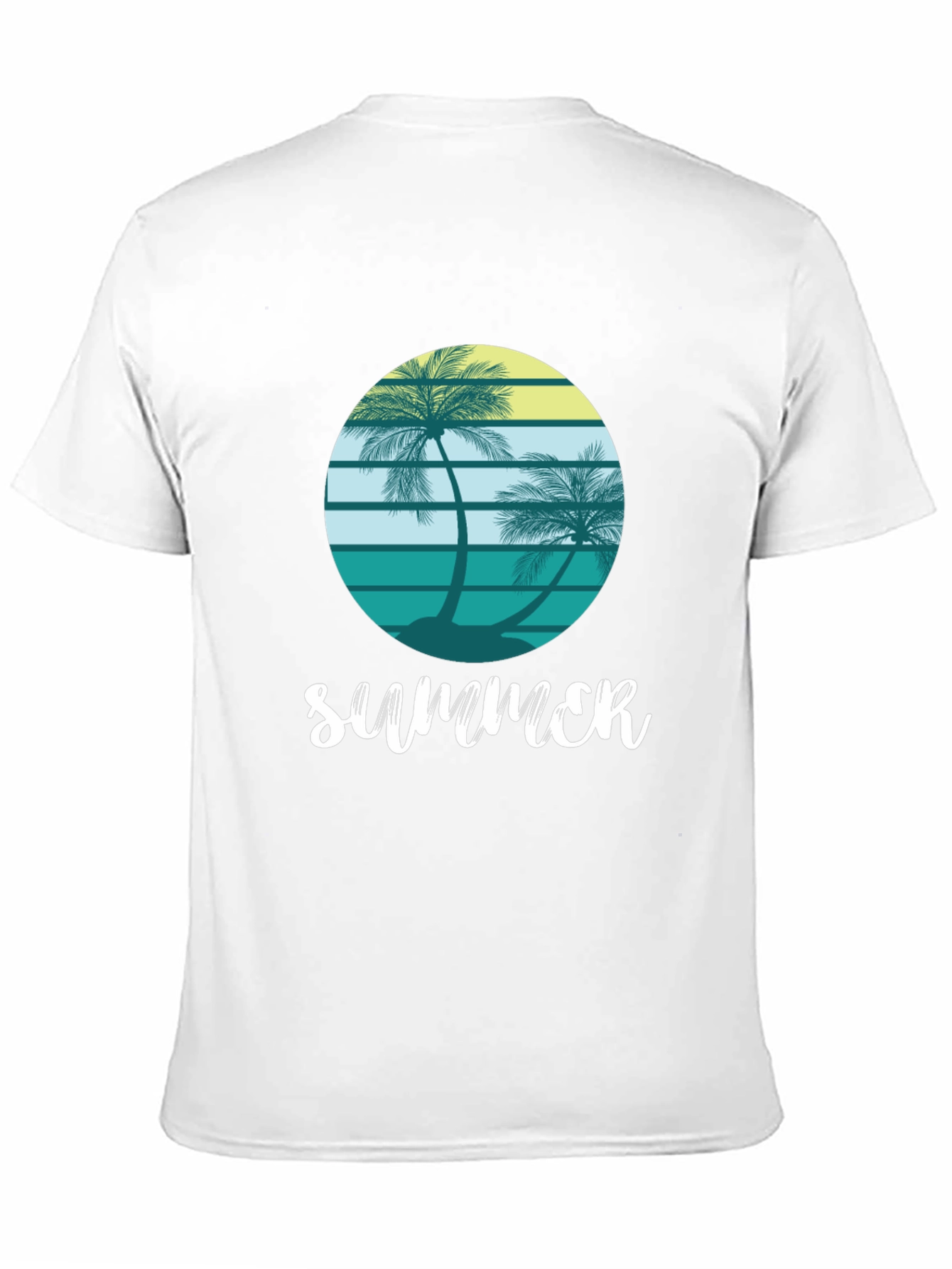 Summer Palm Tree Graphic Tee - Coastal Vibes