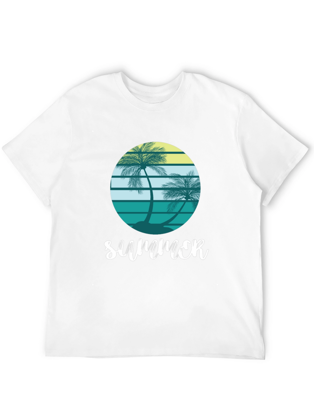 Summer Palm Tree Graphic Tee - Coastal Vibes