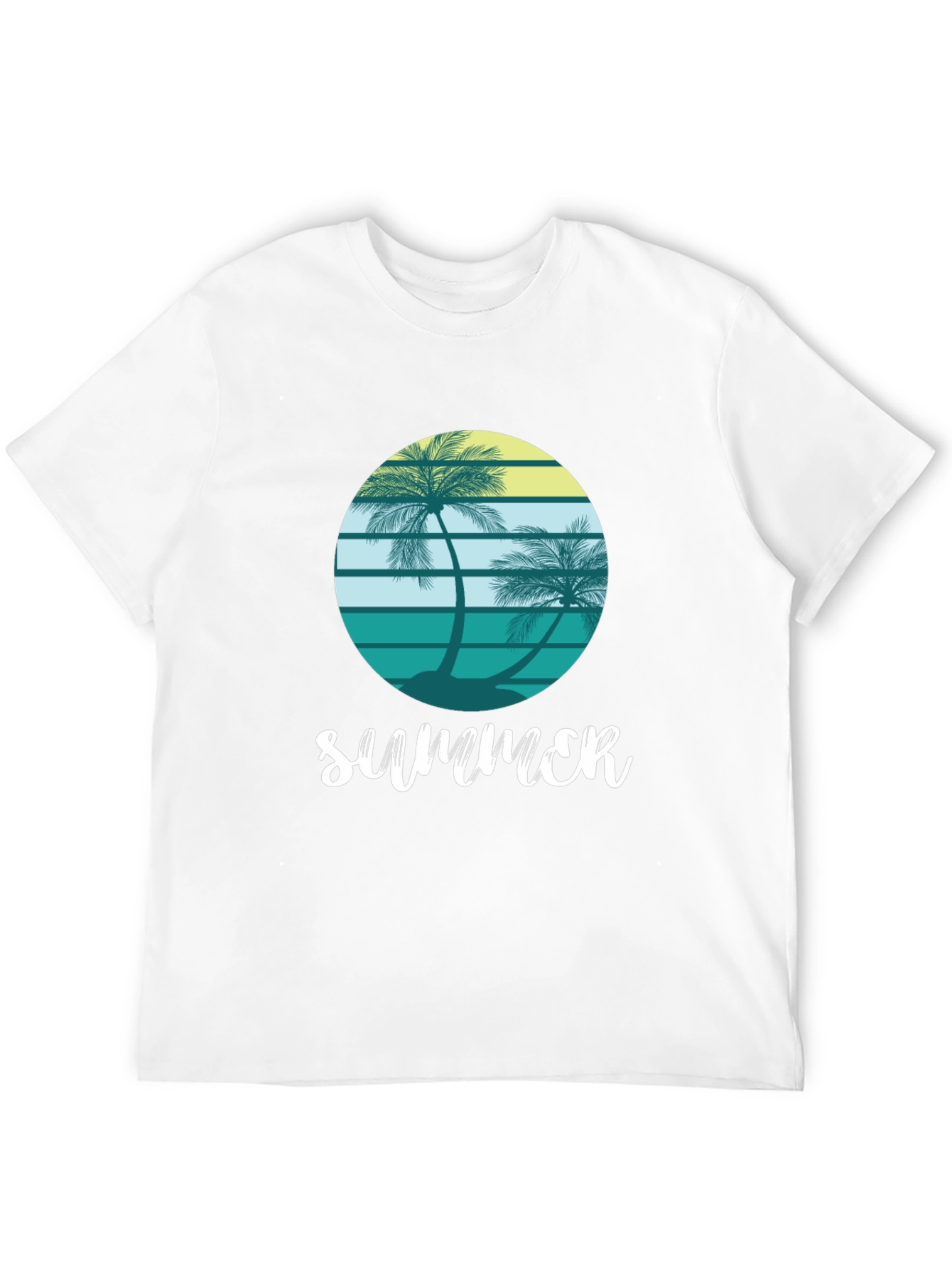 Summer Palm Tree Graphic Tee - Coastal Vibes