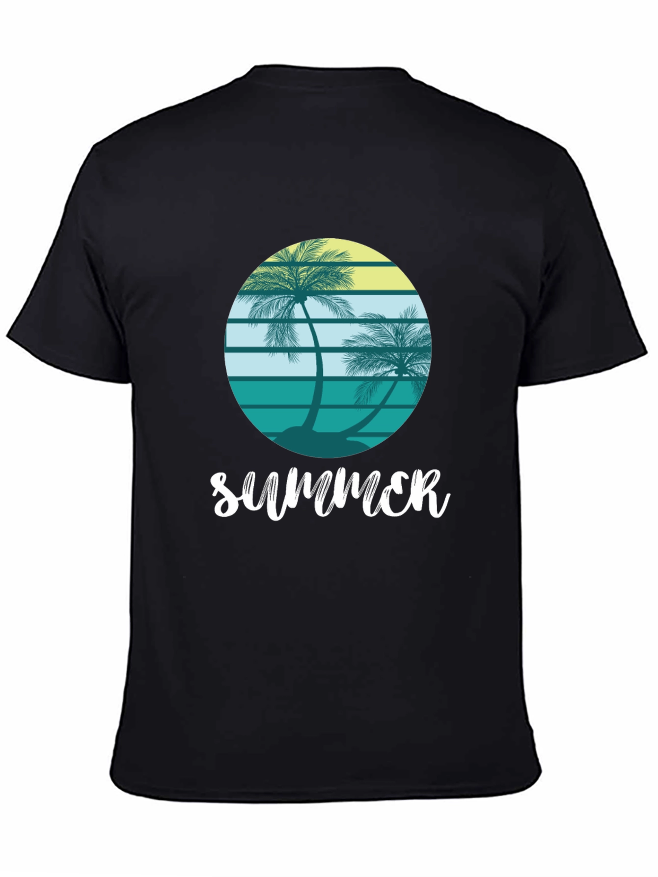 Summer Palm Tree Graphic Tee - Coastal Vibes