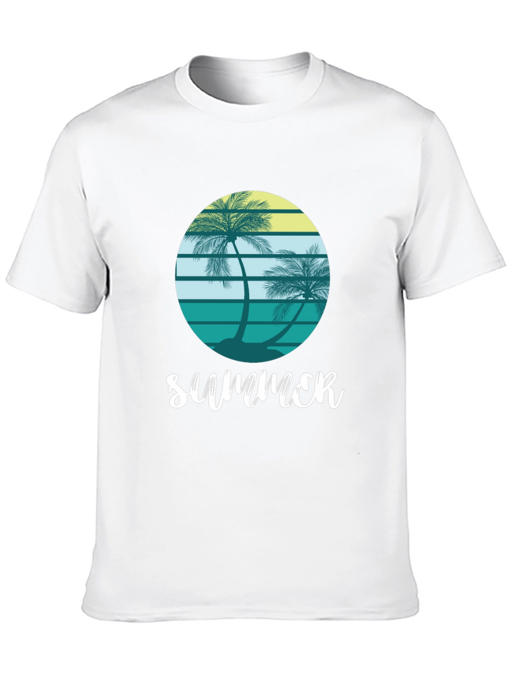 Summer Palm Tree Graphic Tee - Coastal Vibes