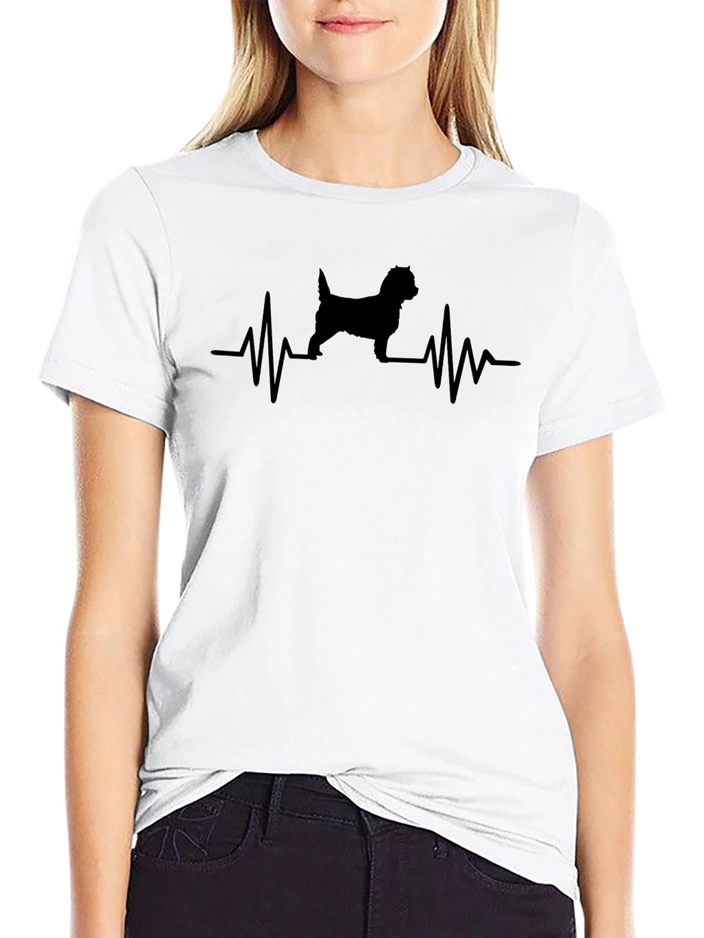 Dog Heartbeat T-Shirt - Black