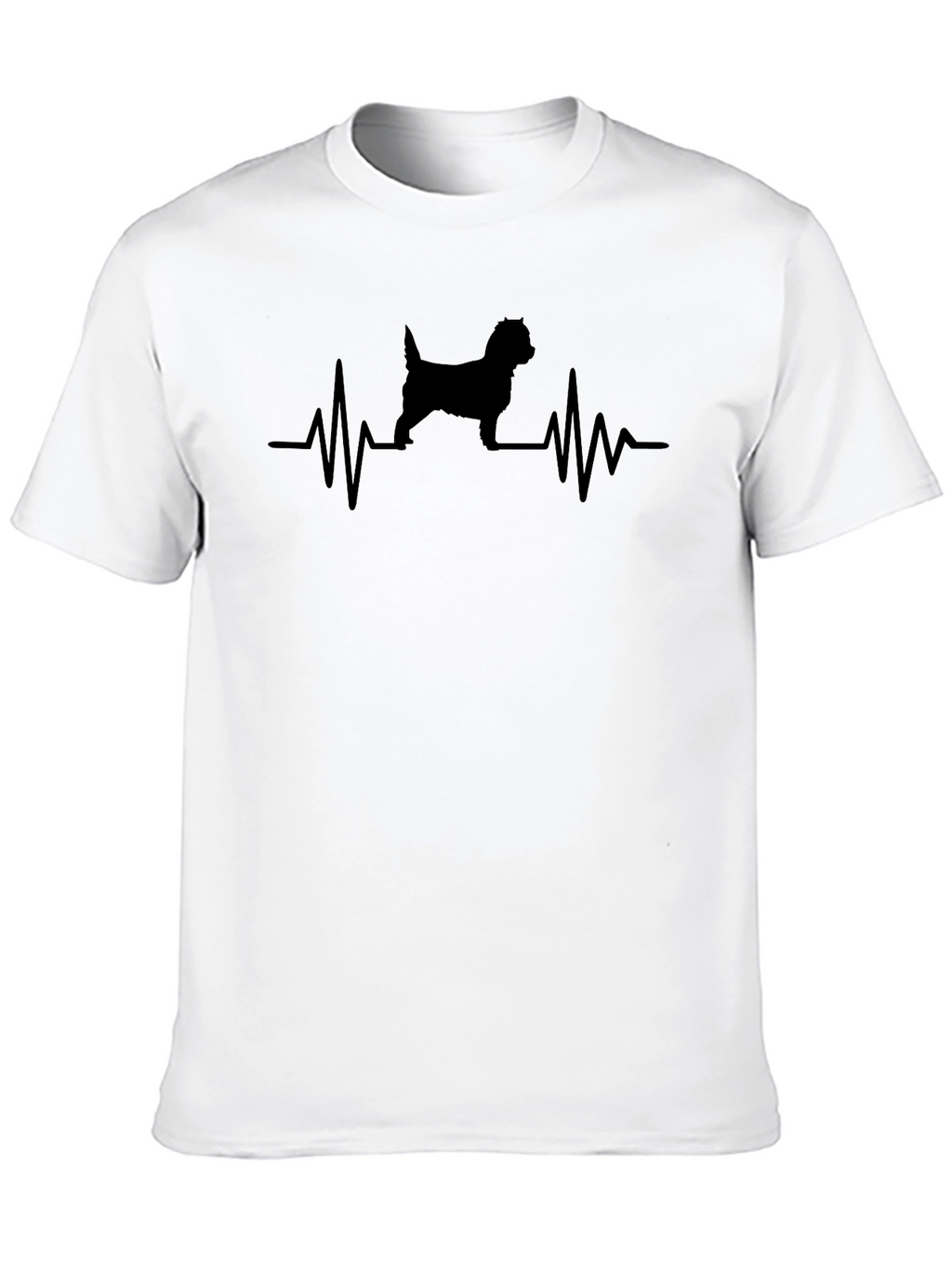 Dog Heartbeat T-Shirt - Black