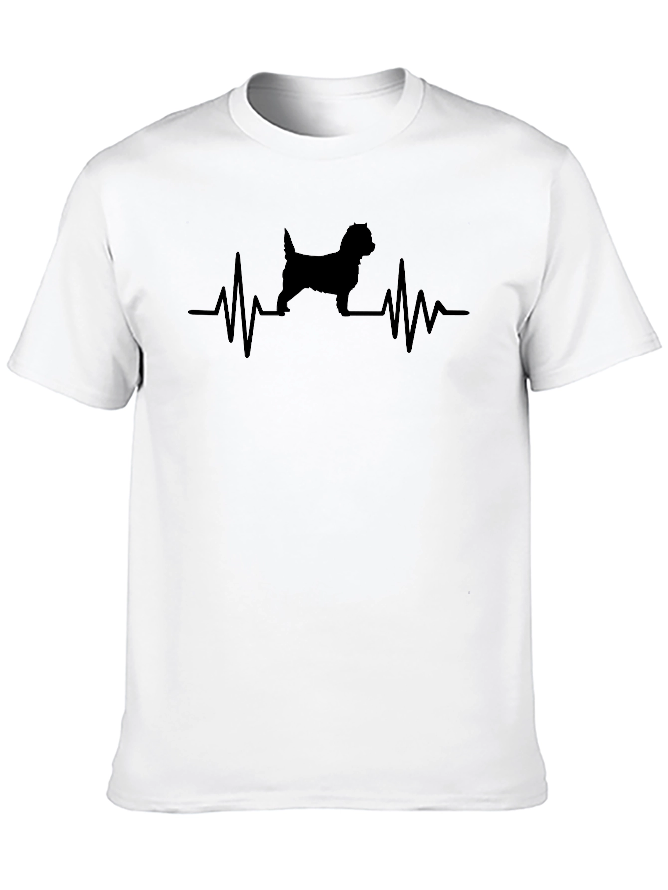 Dog Heartbeat T-Shirt - Black
