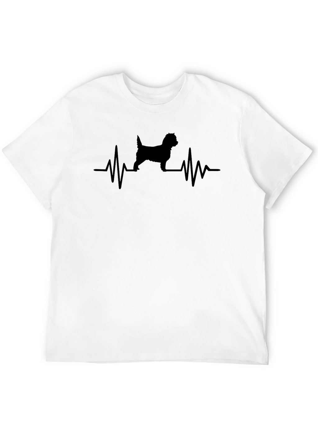 Dog Heartbeat T-Shirt - Black