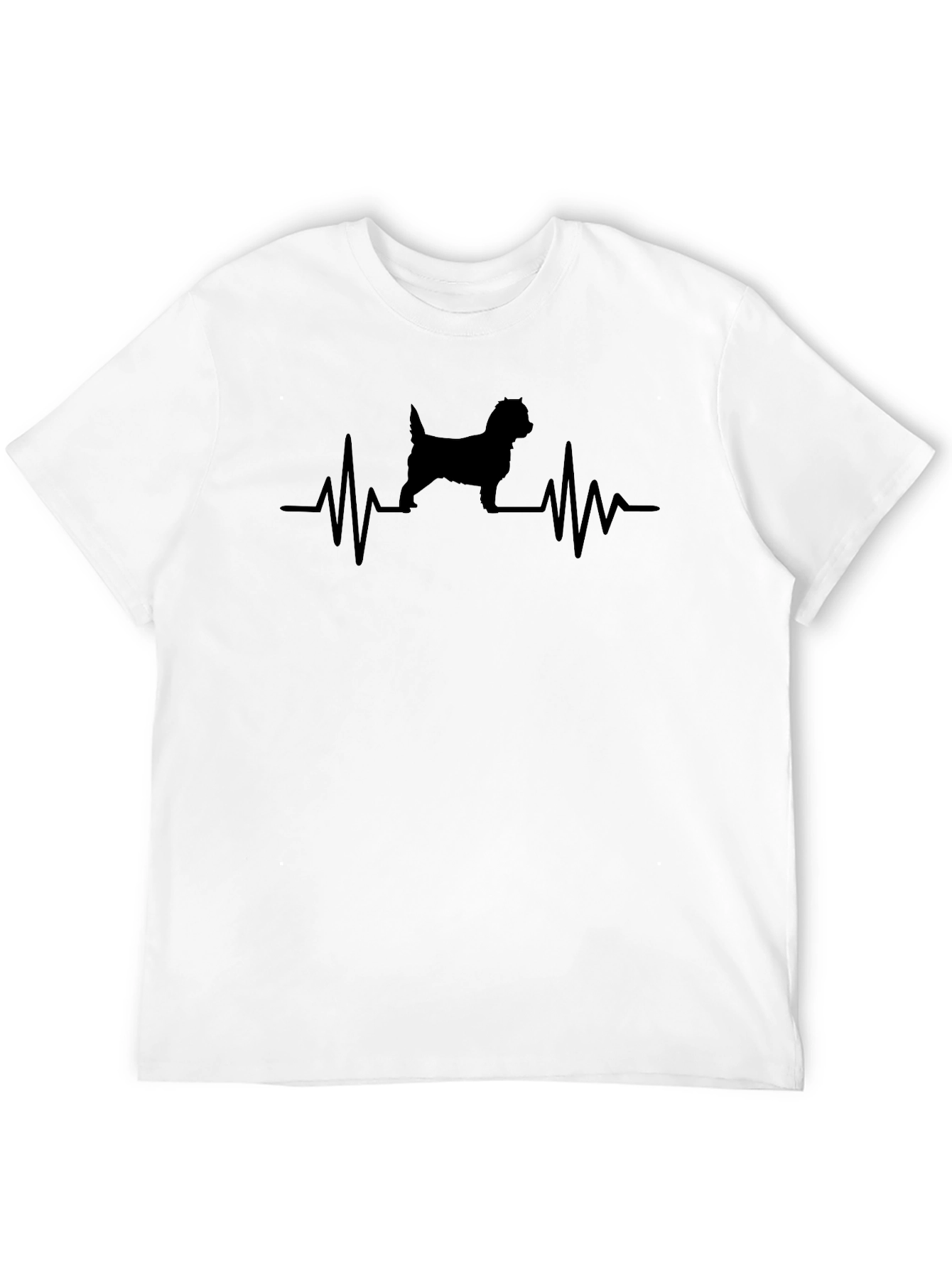 Dog Heartbeat T-Shirt - Black