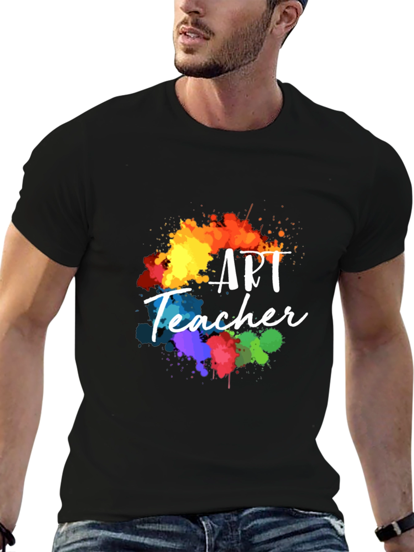 Art Teacher Colorful Splatter T-Shirt