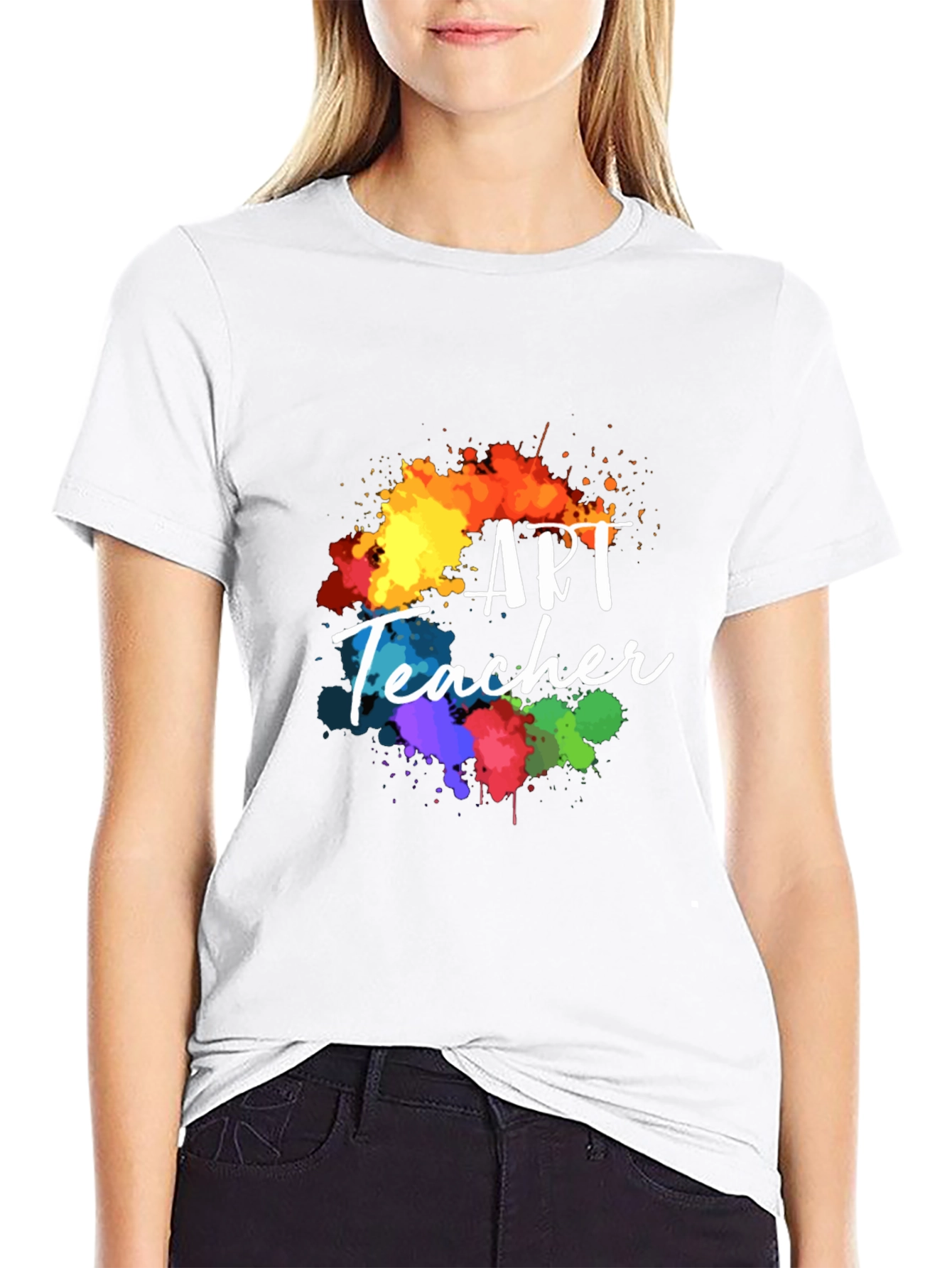 Art Teacher Colorful Splatter T-Shirt