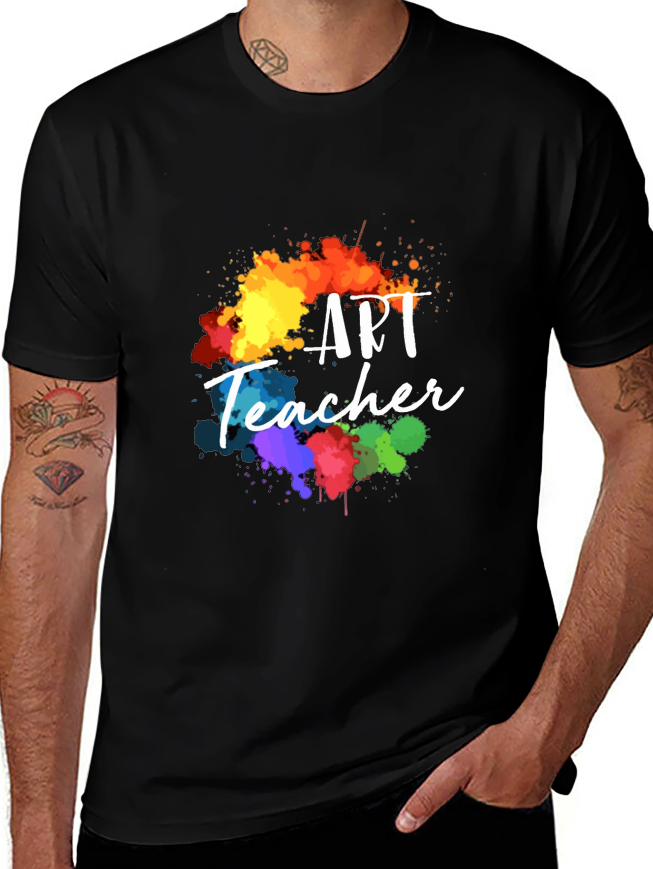 Art Teacher Colorful Splatter T-Shirt