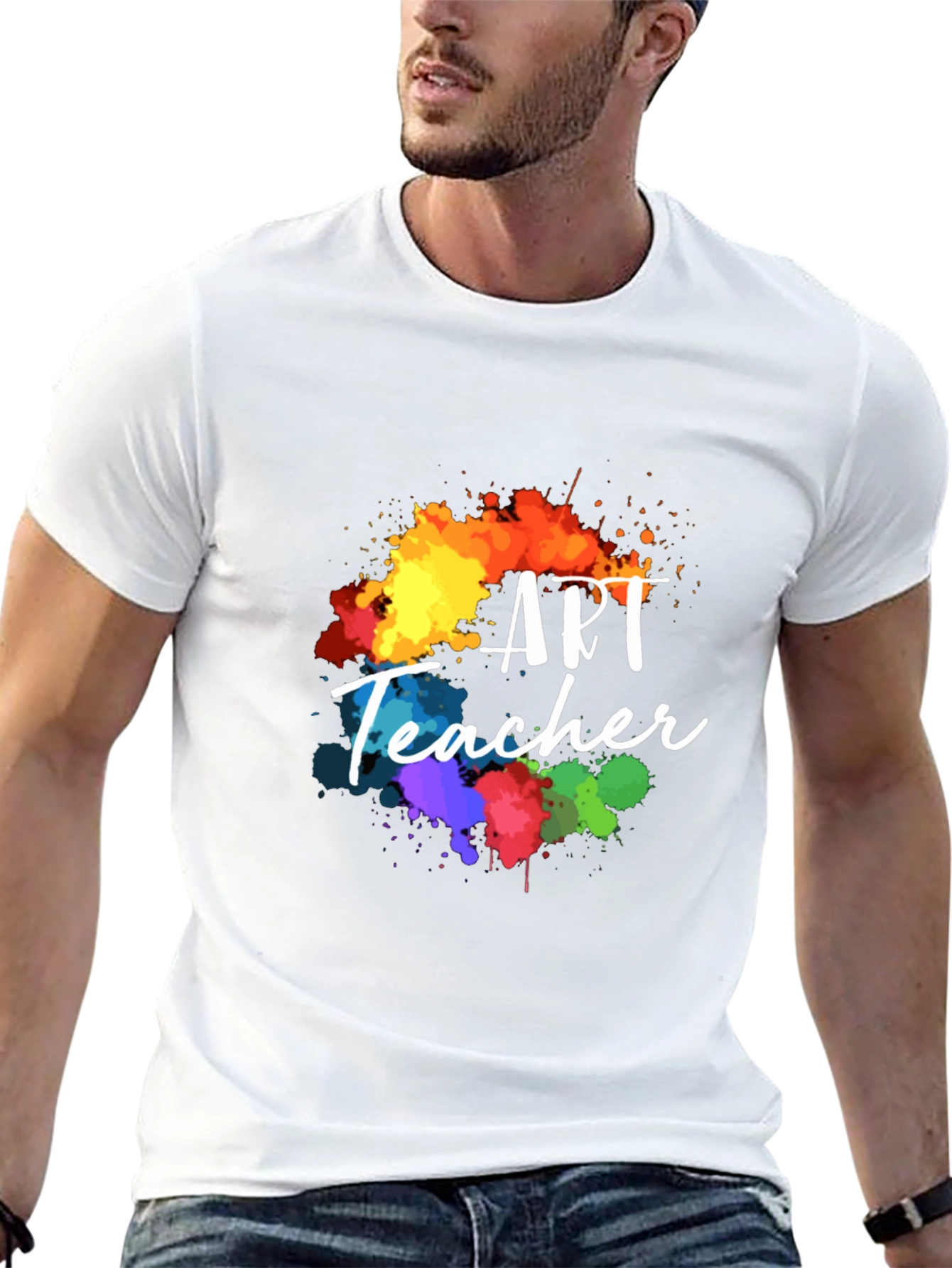 Art Teacher Colorful Splatter T-Shirt