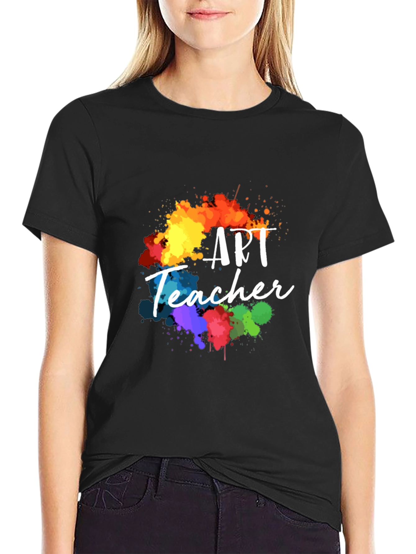 Art Teacher Colorful Splatter T-Shirt