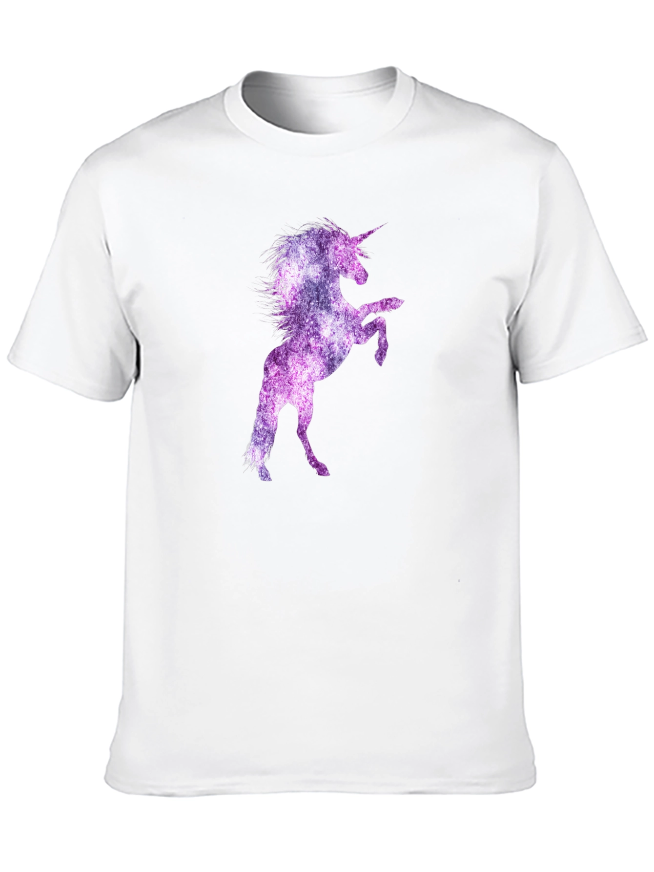 Unicorn Galaxy Graphic Print Black T-Shirt