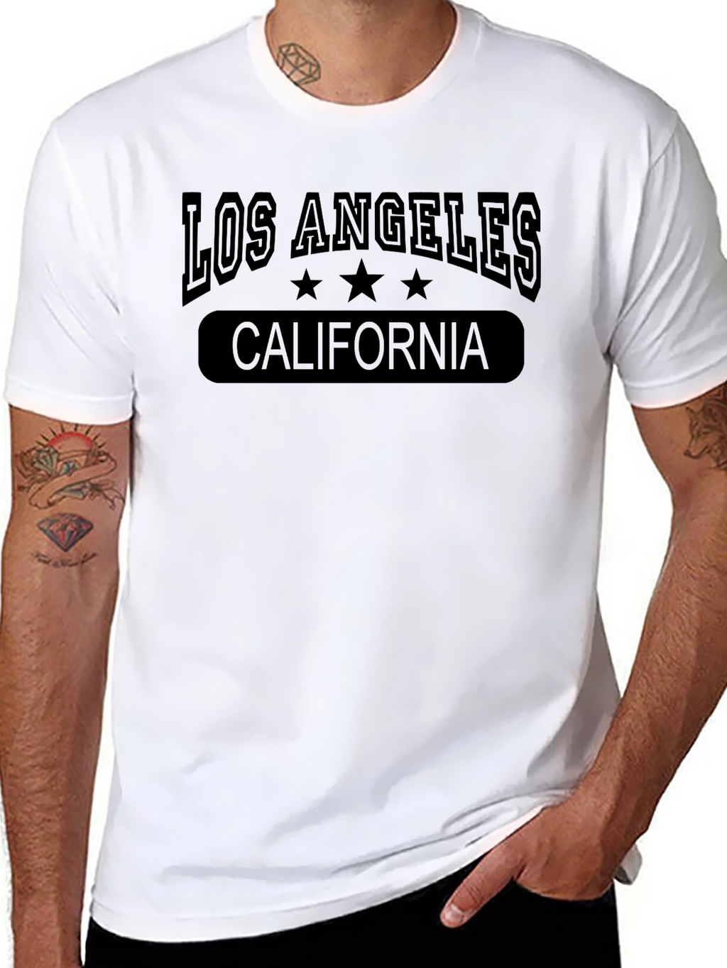 Los Angeles California Graphic Tee - Black