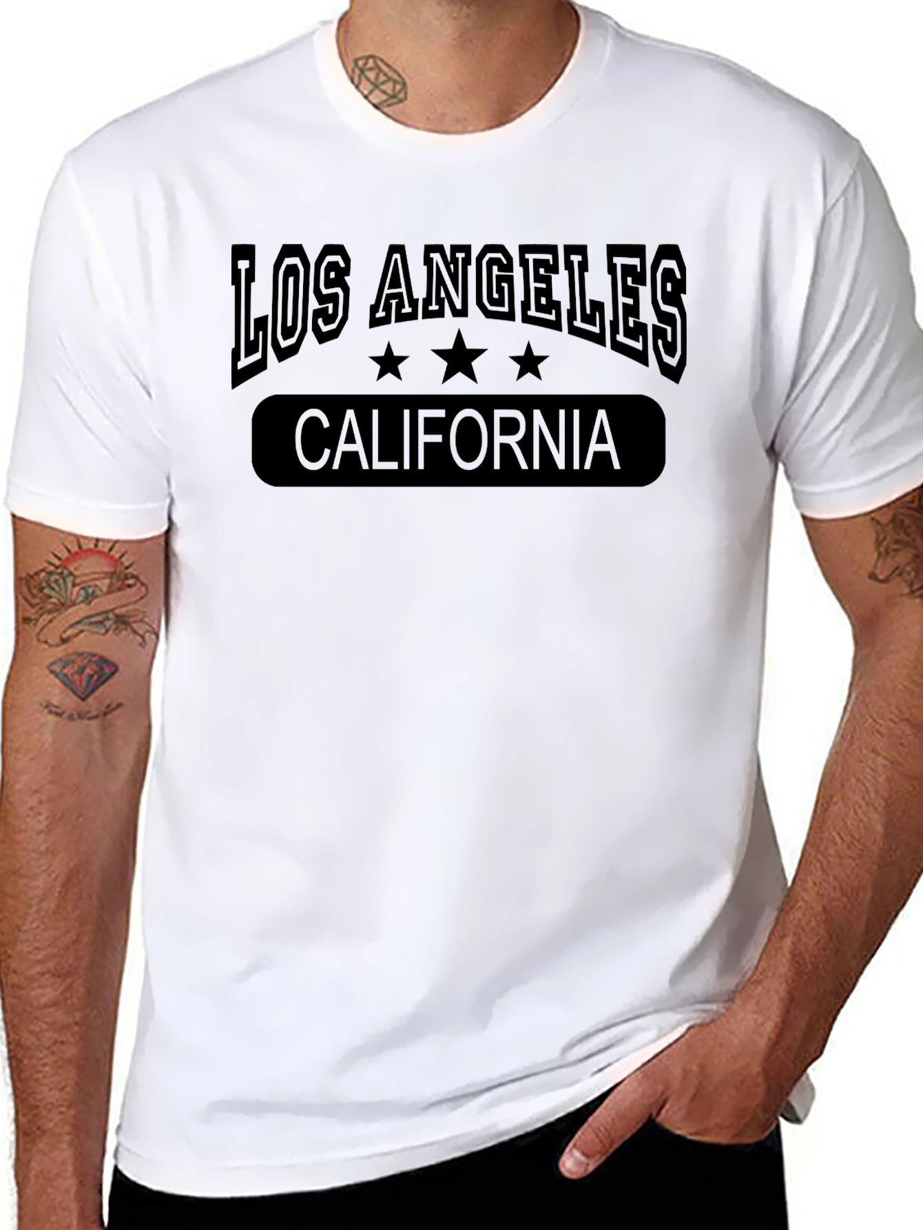 Los Angeles California Graphic Tee - Black