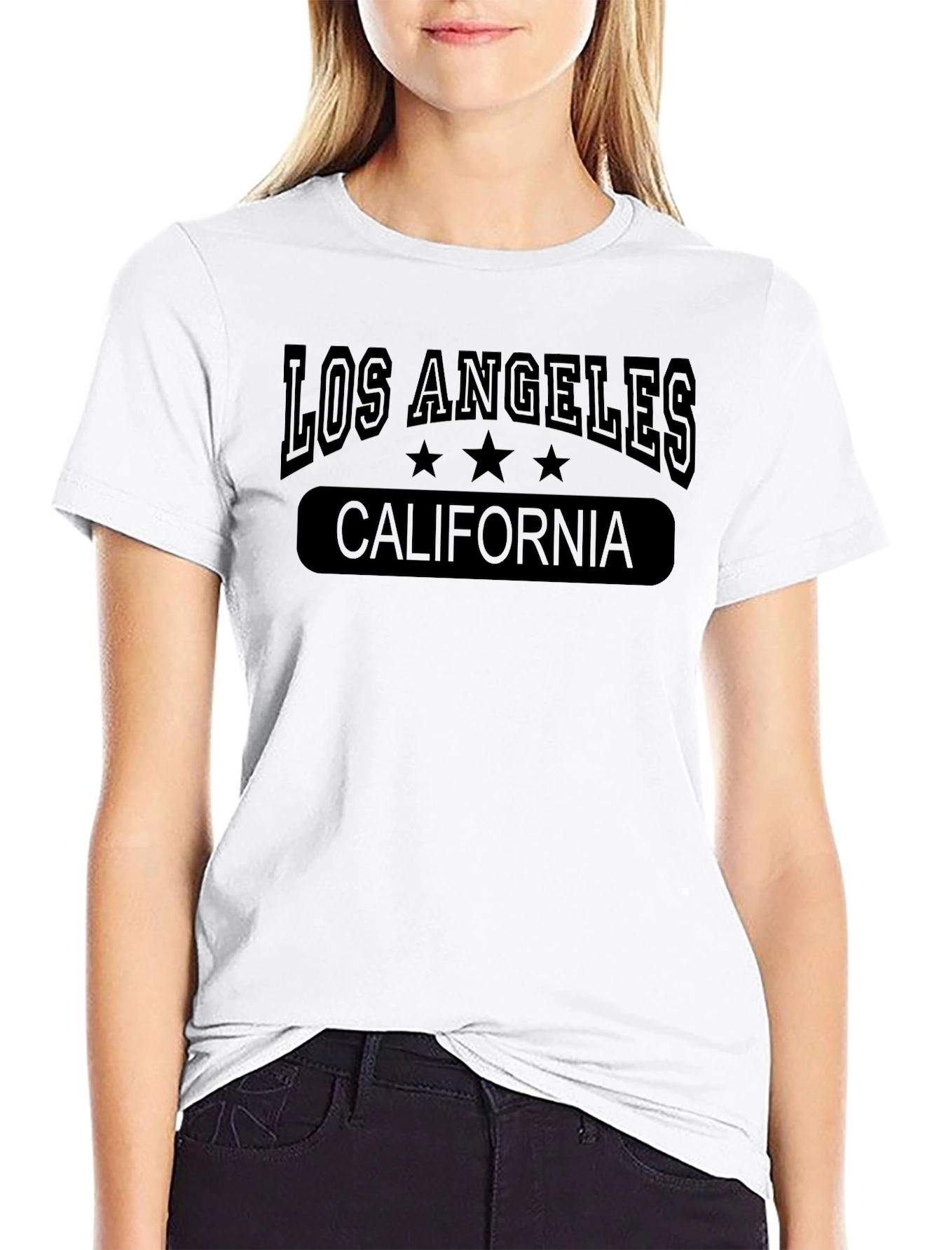 Los Angeles California Graphic Tee - Black