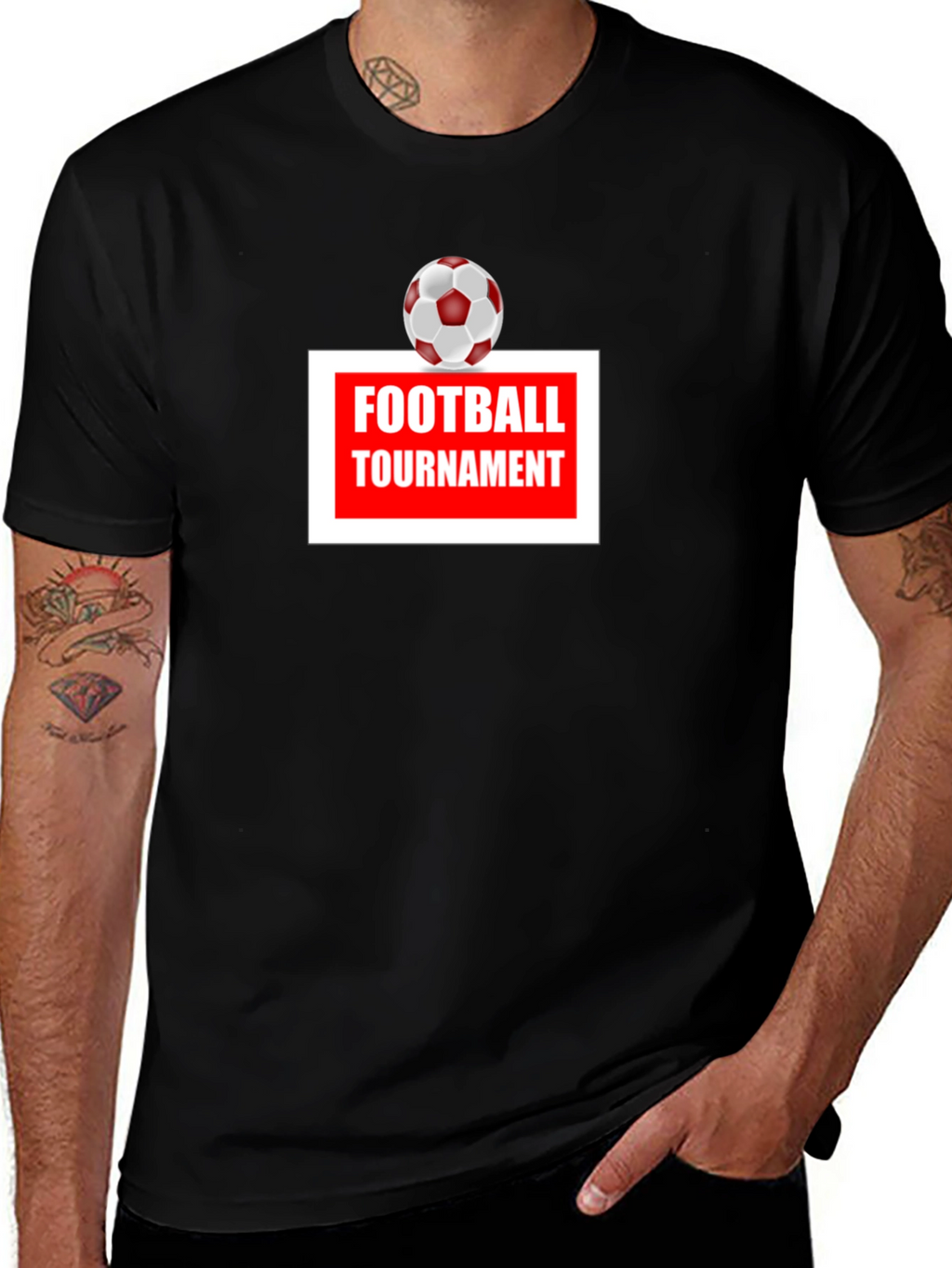 Football Tournament T-Shirt - Classic Black Tee