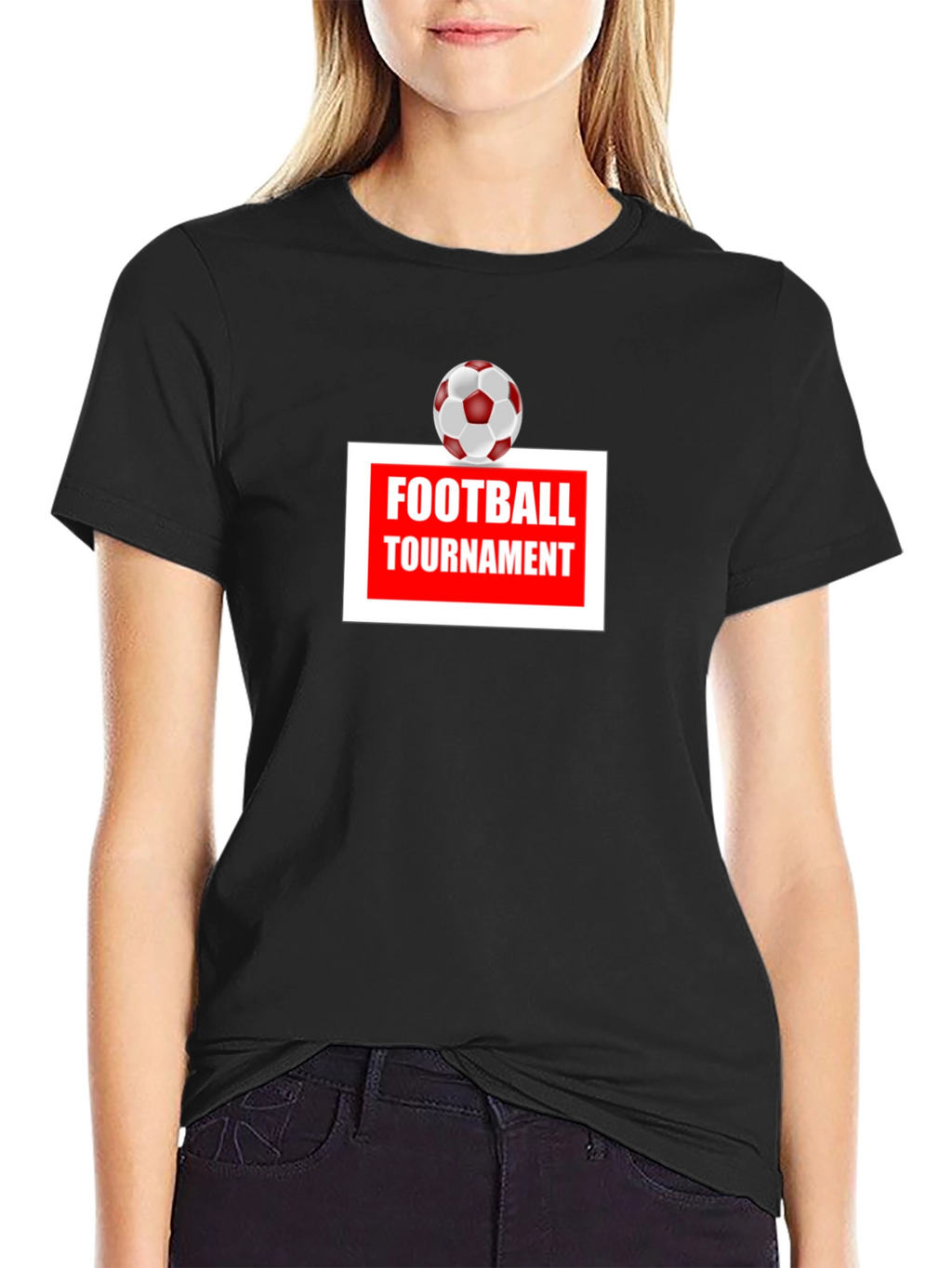 Football Tournament T-Shirt - Classic Black Tee