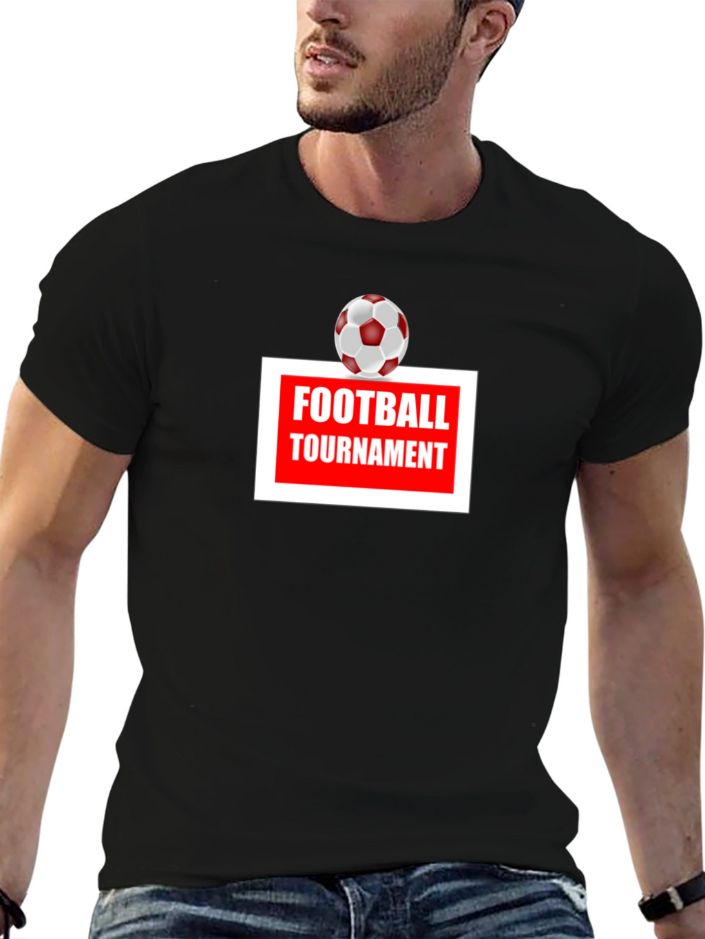 Football Tournament T-Shirt - Classic Black Tee