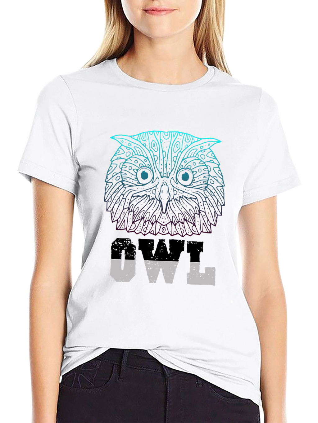 Owl Graphic Print T-Shirt - Casual Wear