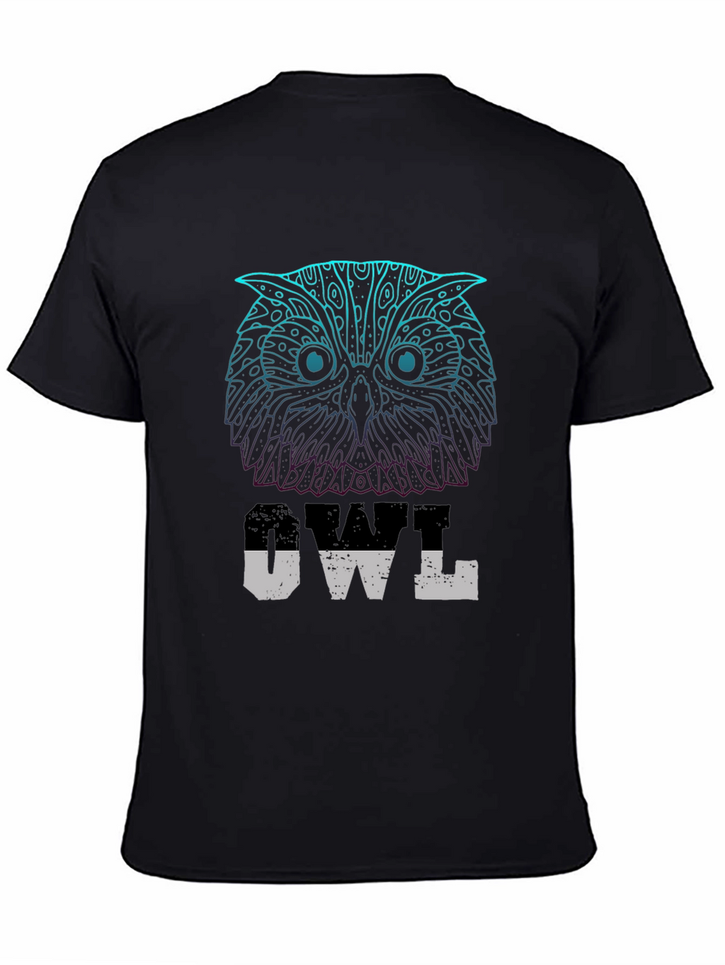 Owl Graphic Print T-Shirt - Casual Wear