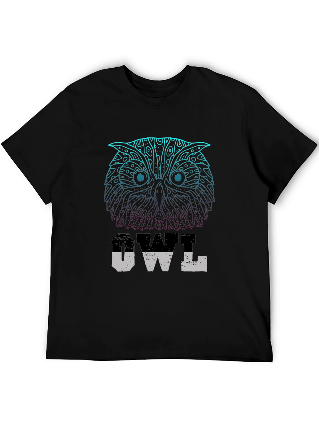Owl Graphic Print T-Shirt - Casual Wear