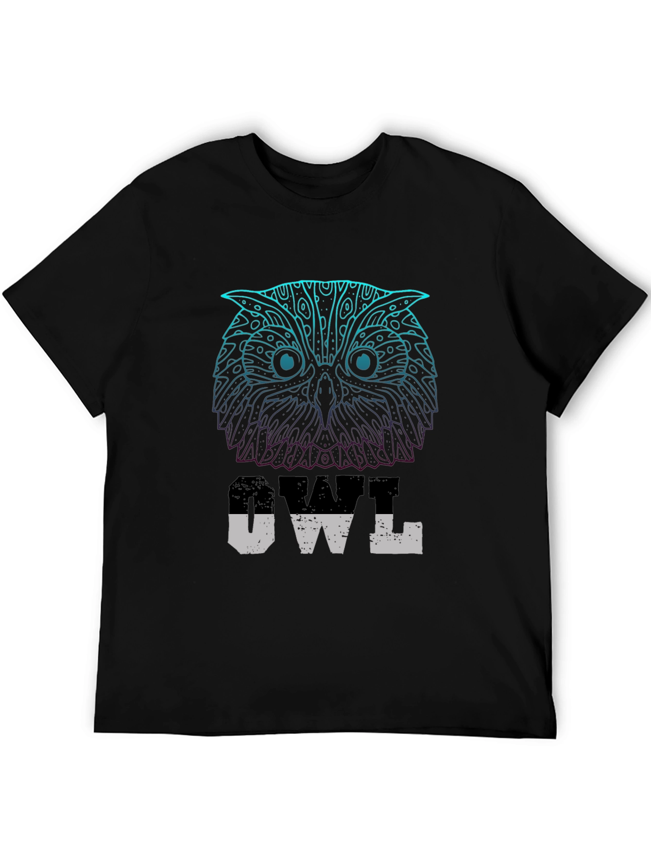Owl Graphic Print T-Shirt - Casual Wear