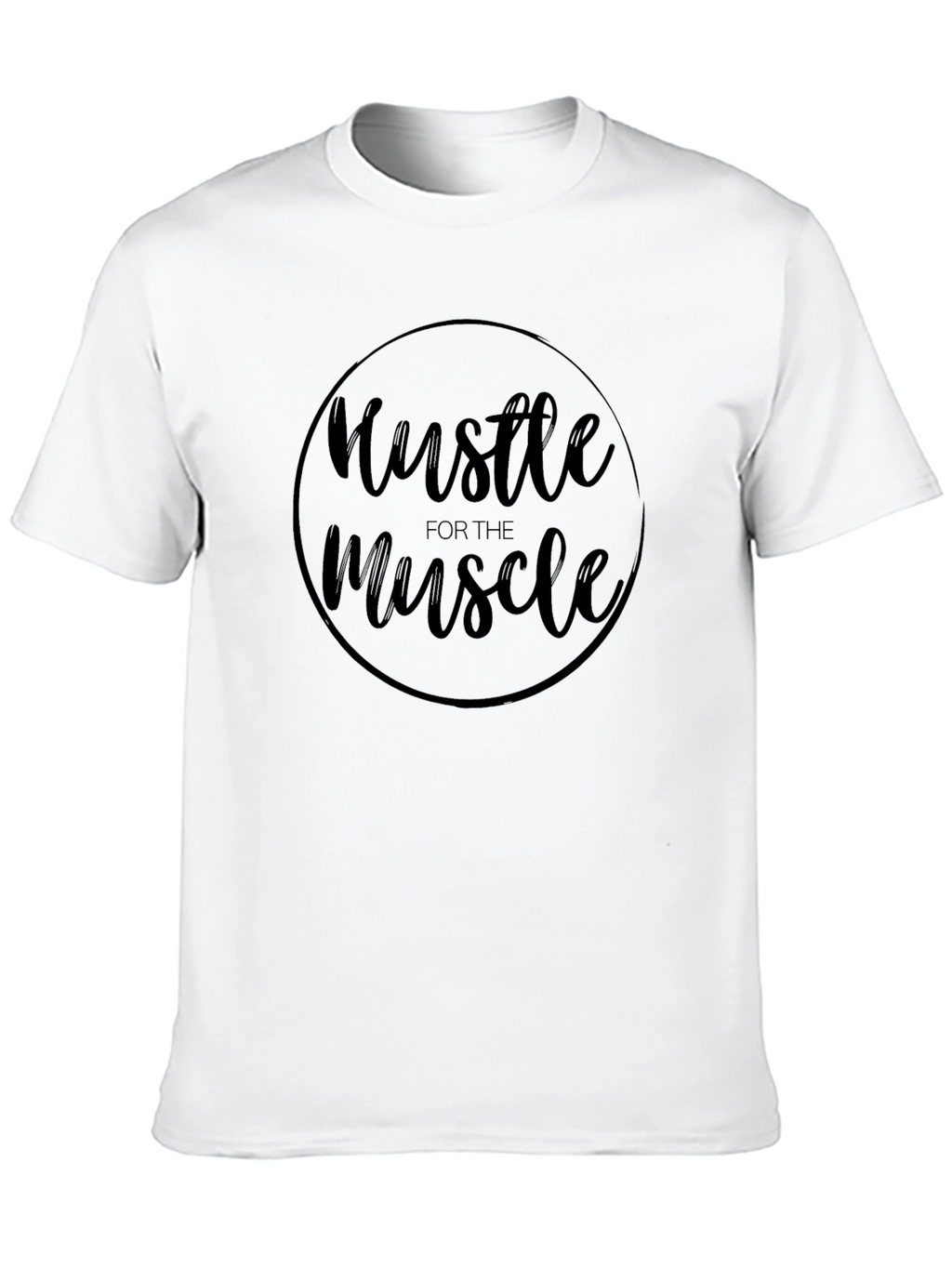 Hustle for the Muscle Black Graphic Tee