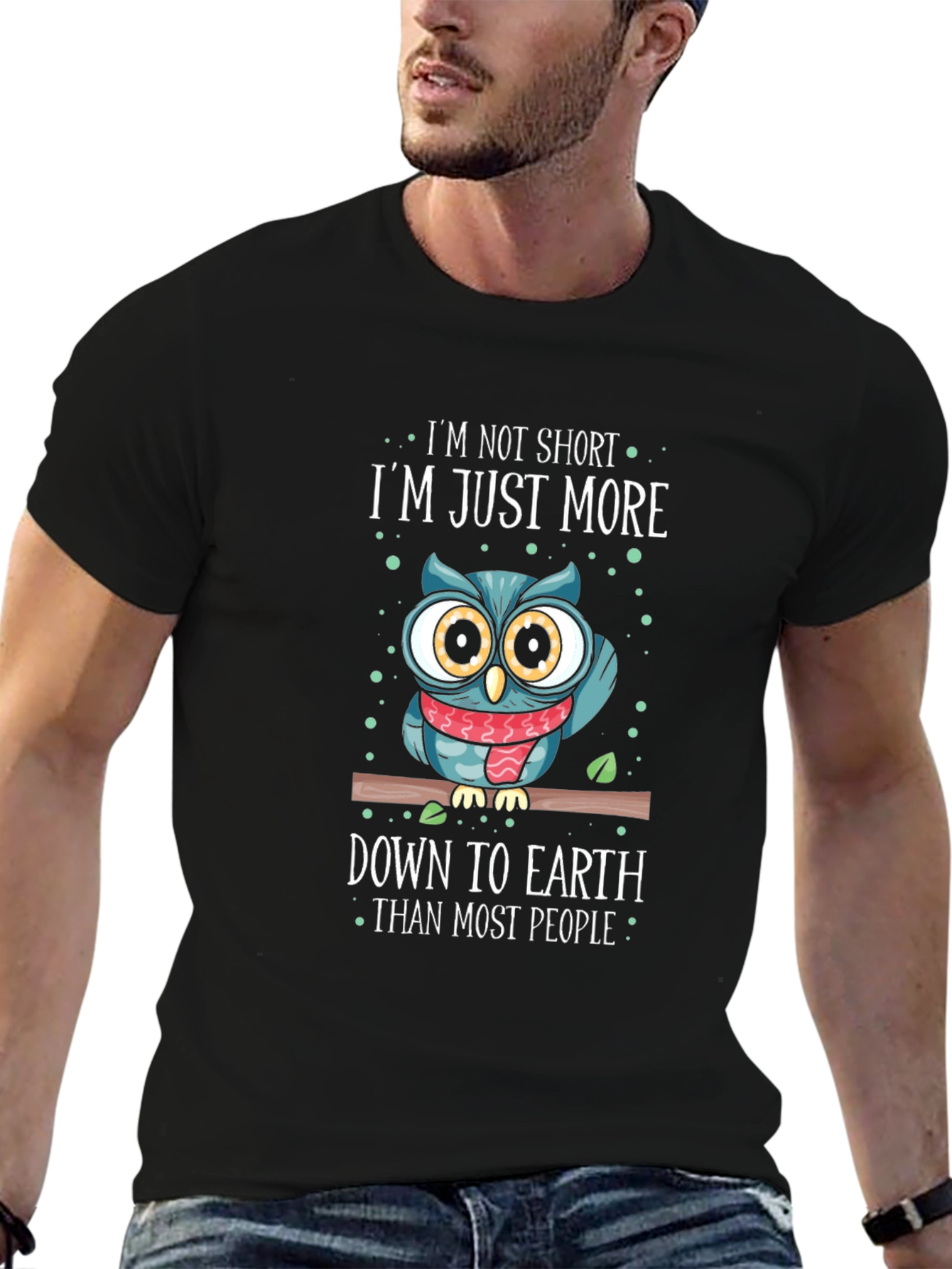 Im Not Short Owl T-Shirt - Funny Graphic Tee