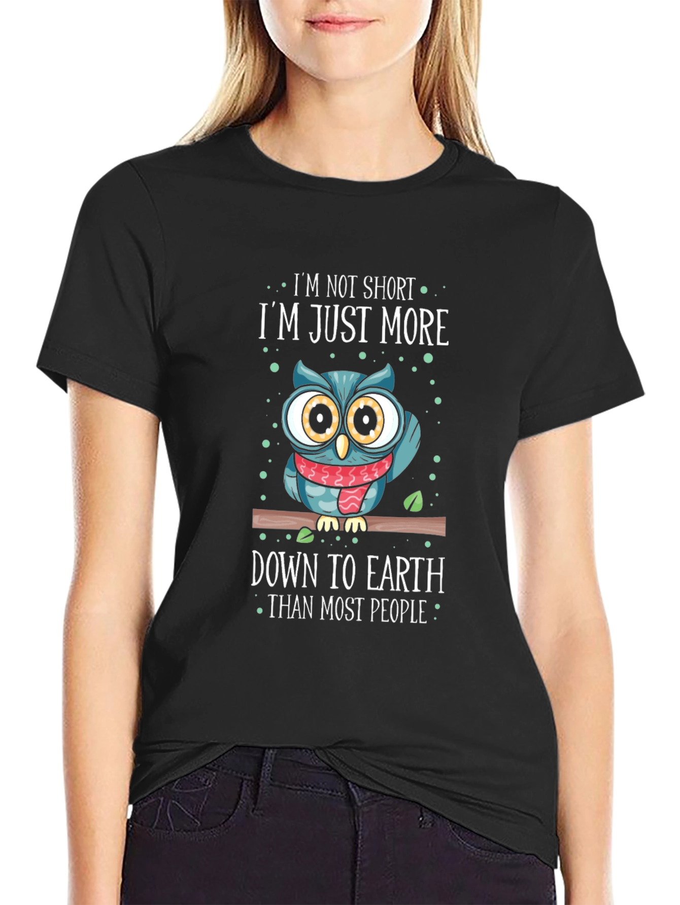 Im Not Short Owl T-Shirt - Funny Graphic Tee