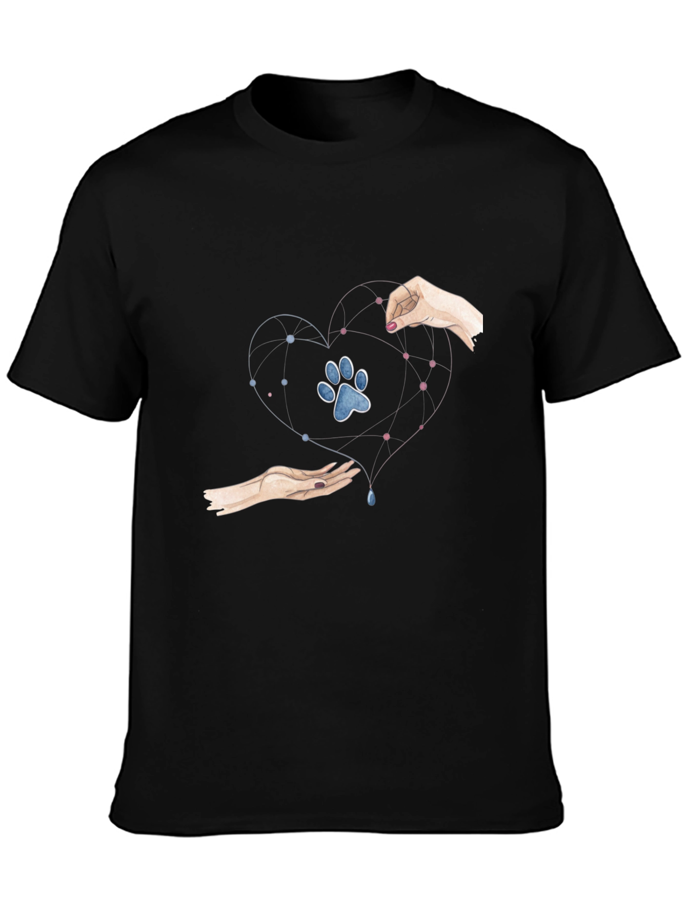Heart Paw Print Graphic Tee