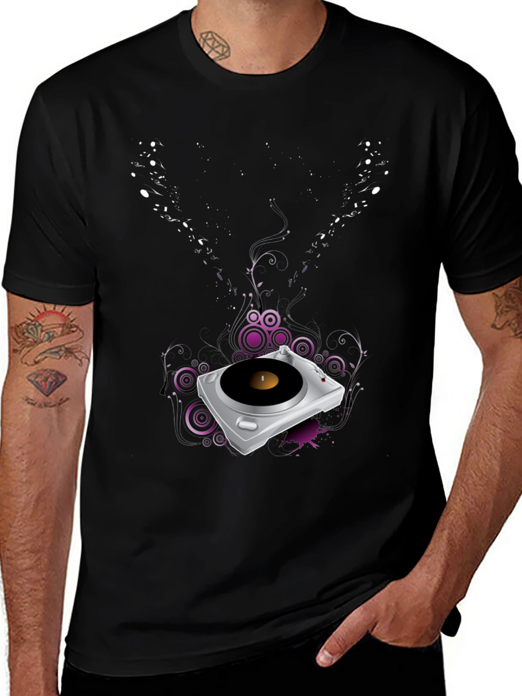 DJ Turntable Graphic Tee