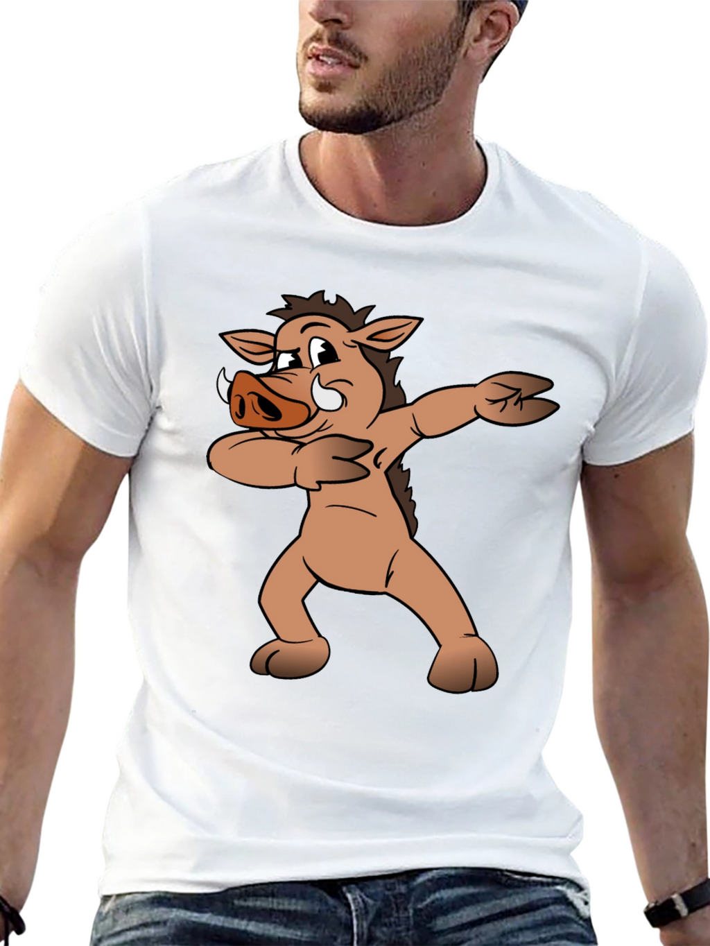 Dabbing Boar Graphic Tee - Black