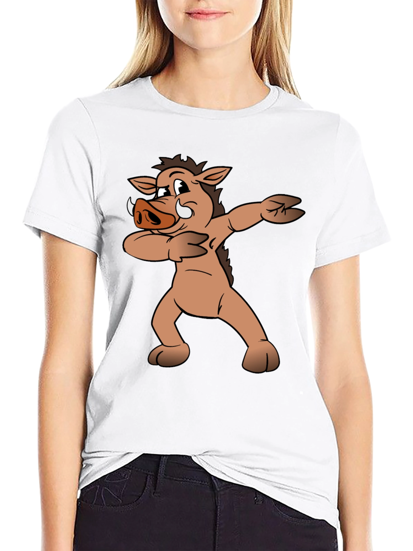 Dabbing Boar Graphic Tee - Black