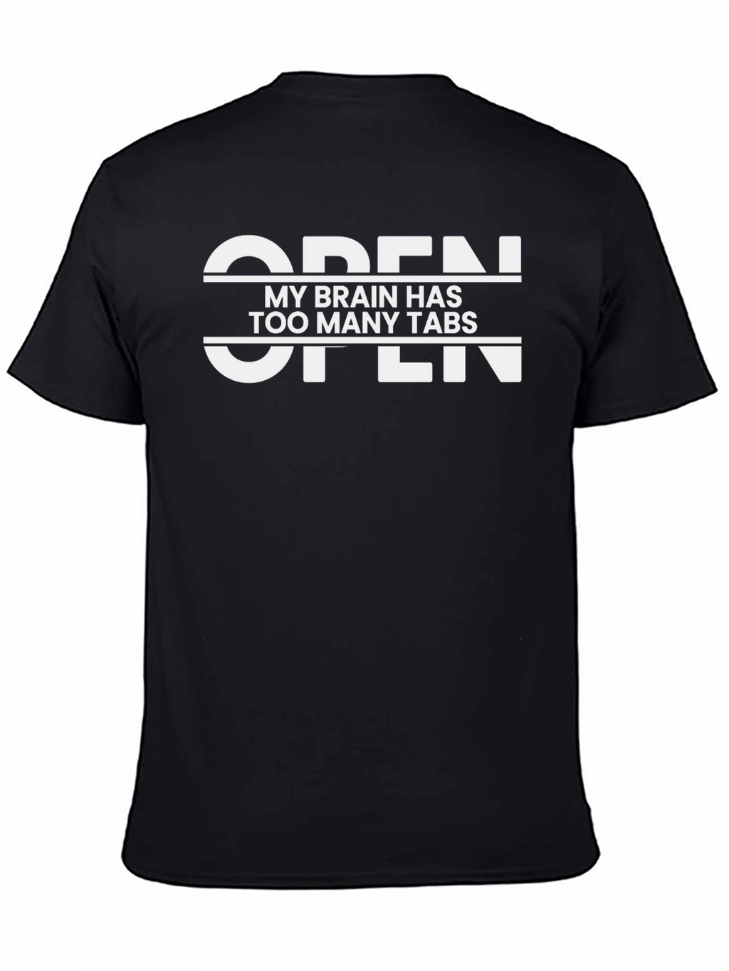 Open Too Many Tabs Graphic T-Shirt - Black