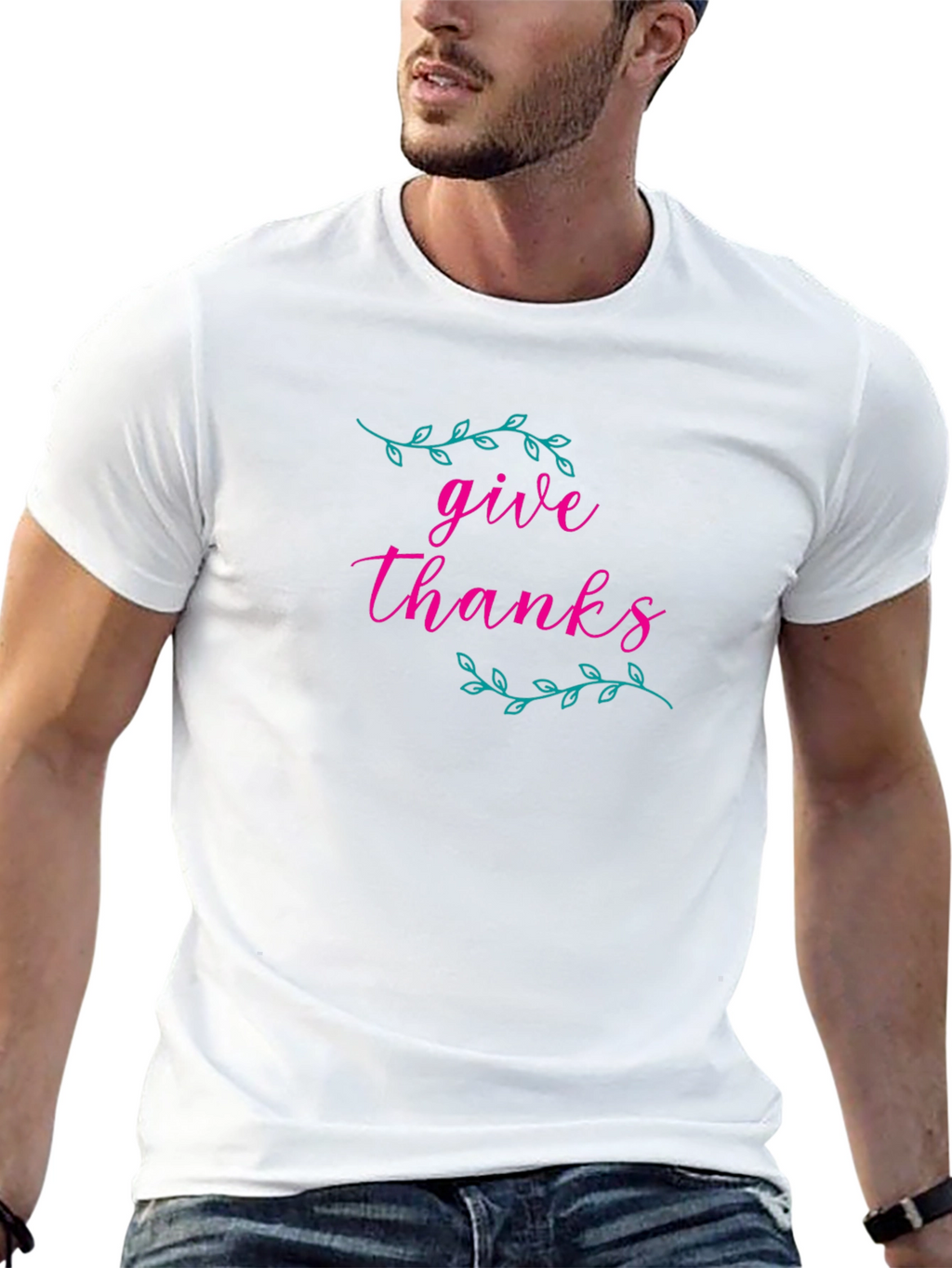 Give Thanks Graphic Tee - Black