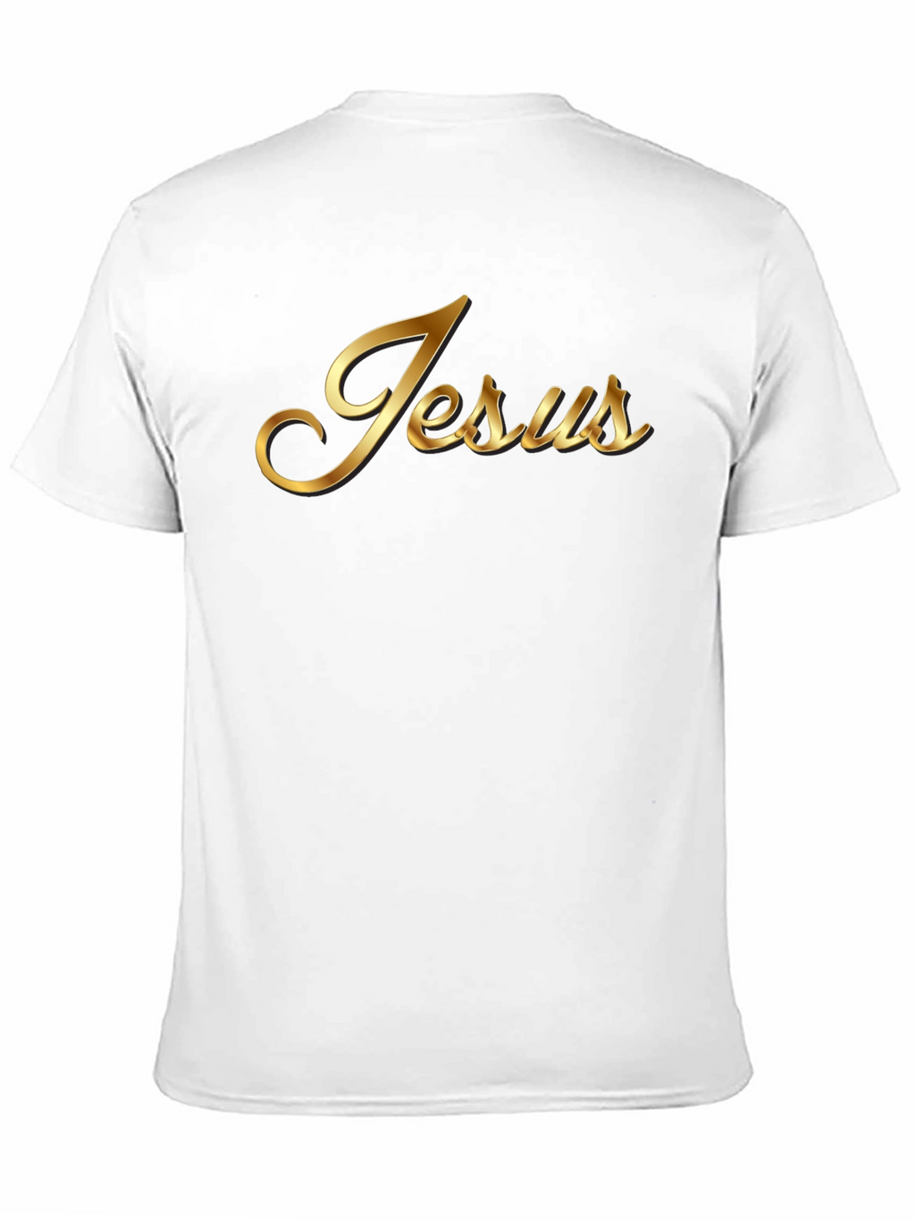 Jesus Gold Script Black T-Shirt