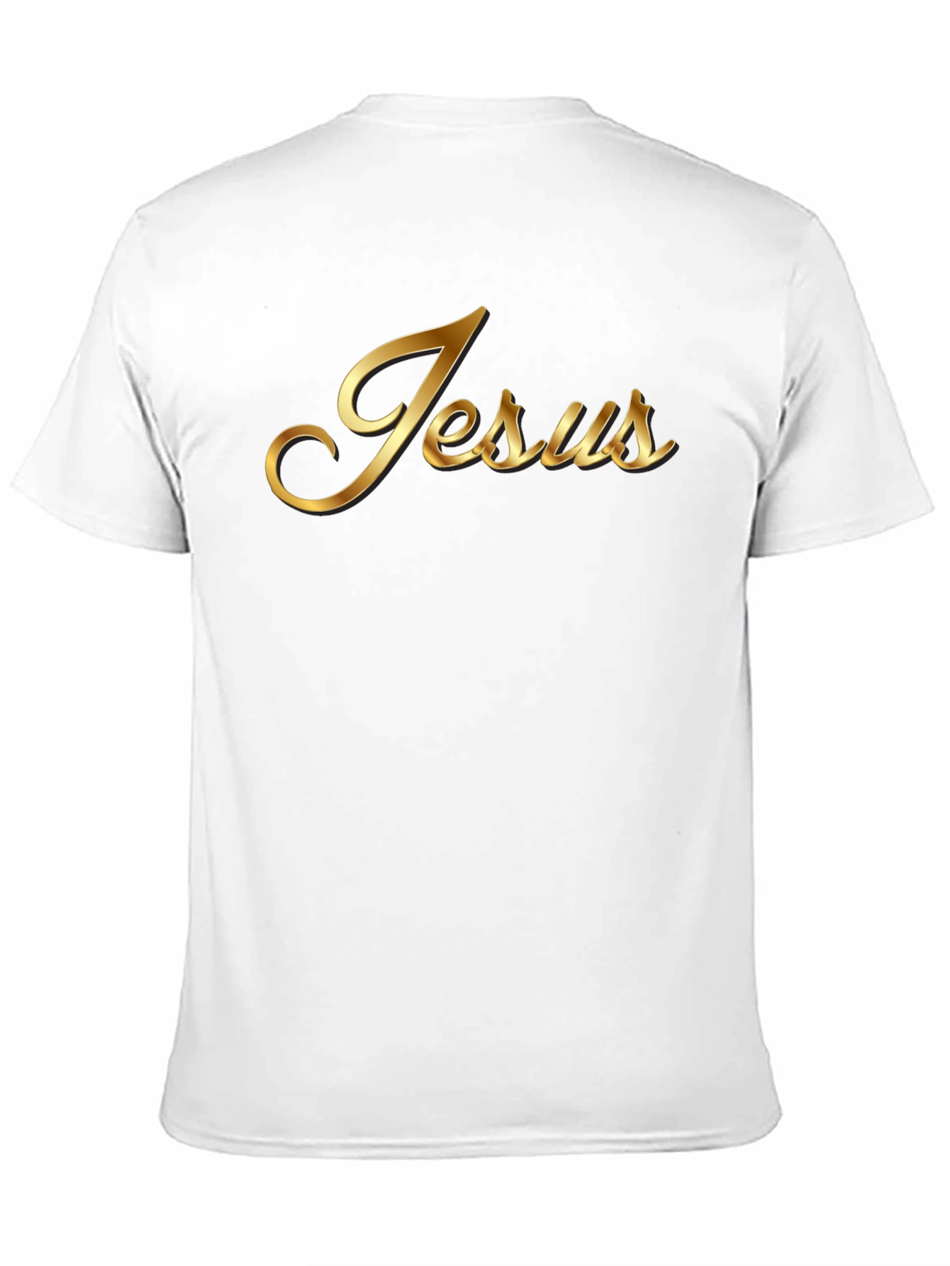 Jesus Gold Script Black T-Shirt
