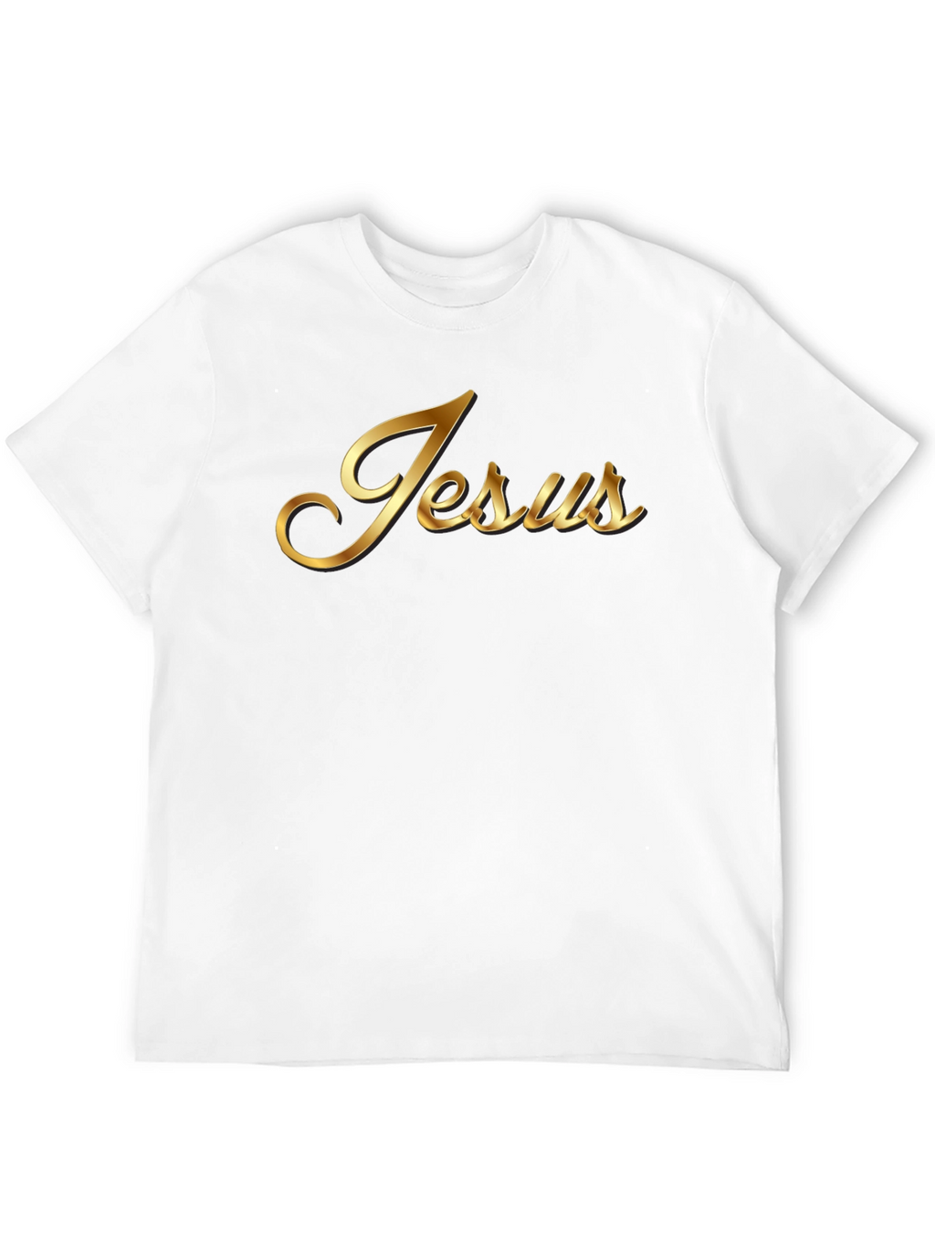 Jesus Gold Script Black T-Shirt