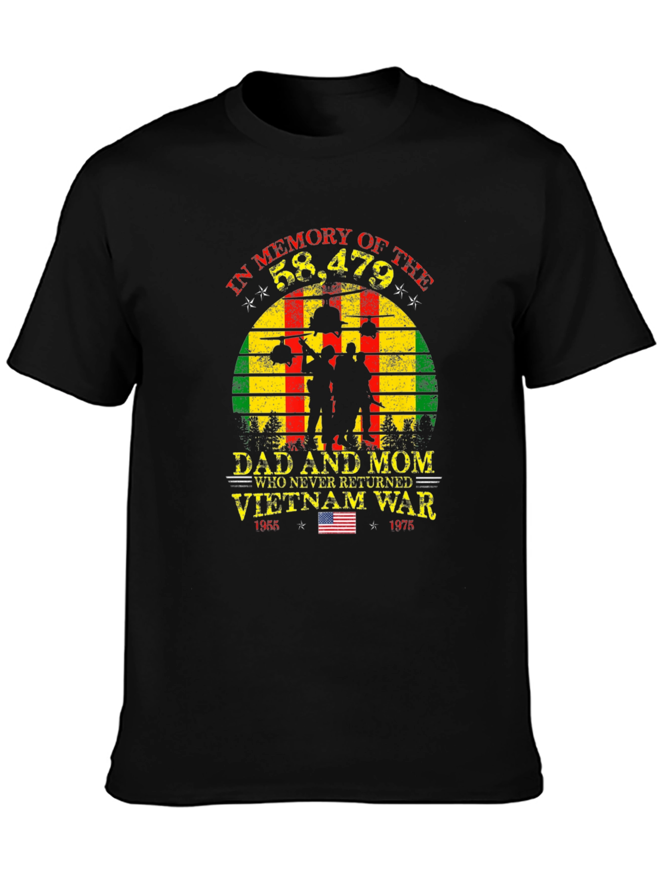 Vietnam War Memorial T-Shirt - Never Forgotten