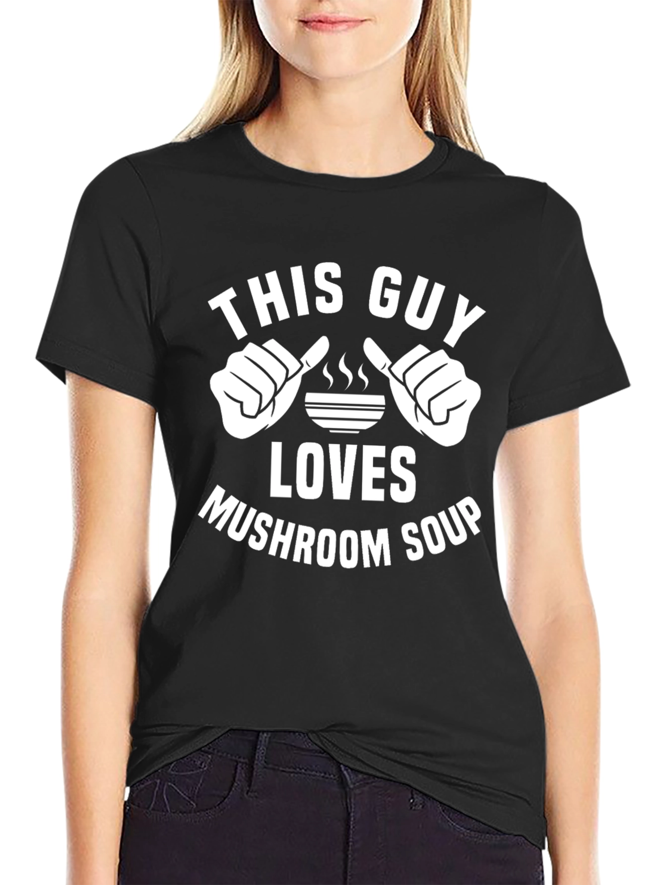 Mushroom Soup Lover T-Shirt - Pointing Fingers