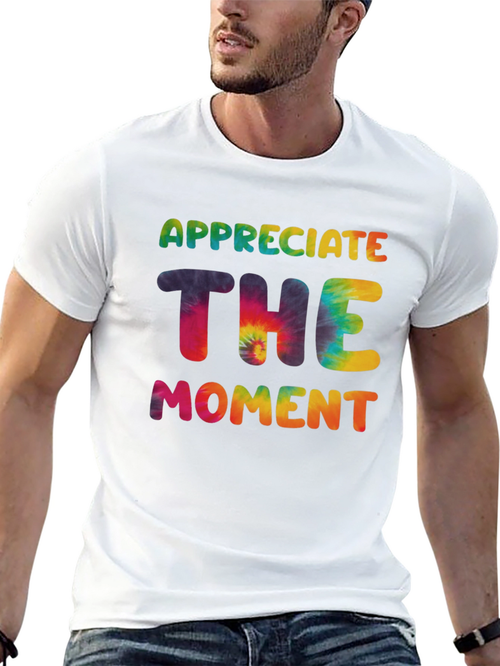 Appreciate The Moment Tie-Dye Graphic T-Shirt