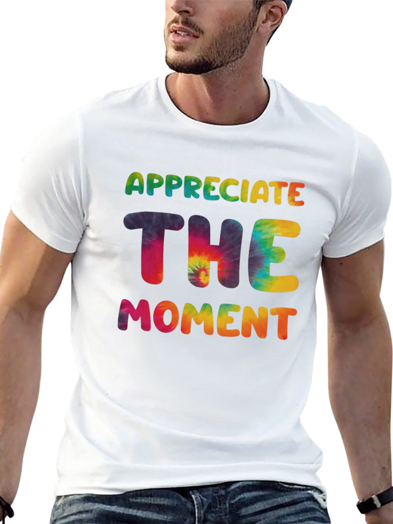 Appreciate The Moment Tie-Dye Graphic T-Shirt