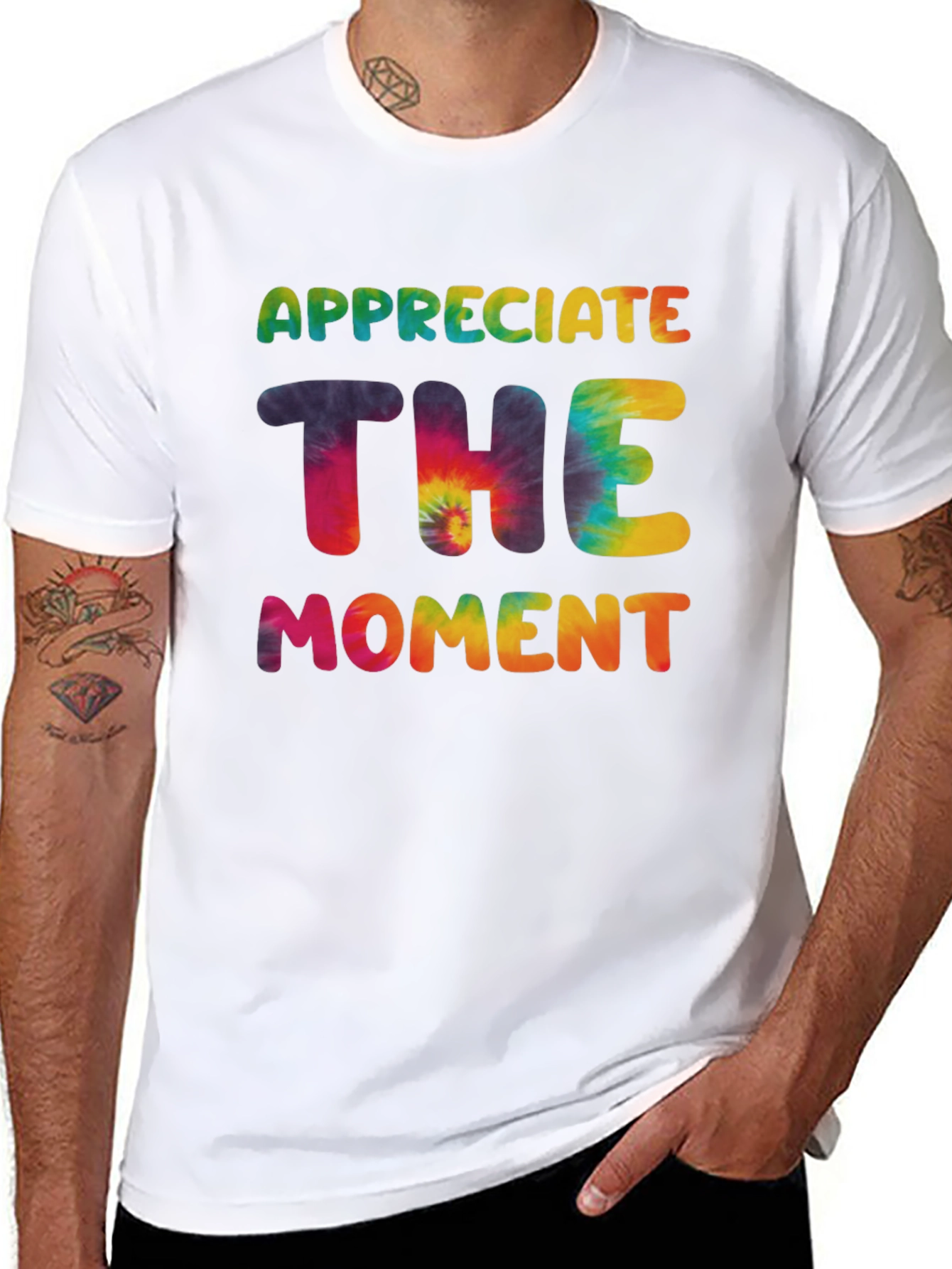 Appreciate The Moment Tie-Dye Graphic T-Shirt