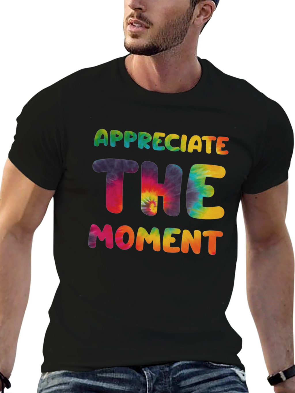 Appreciate The Moment Tie-Dye Graphic T-Shirt