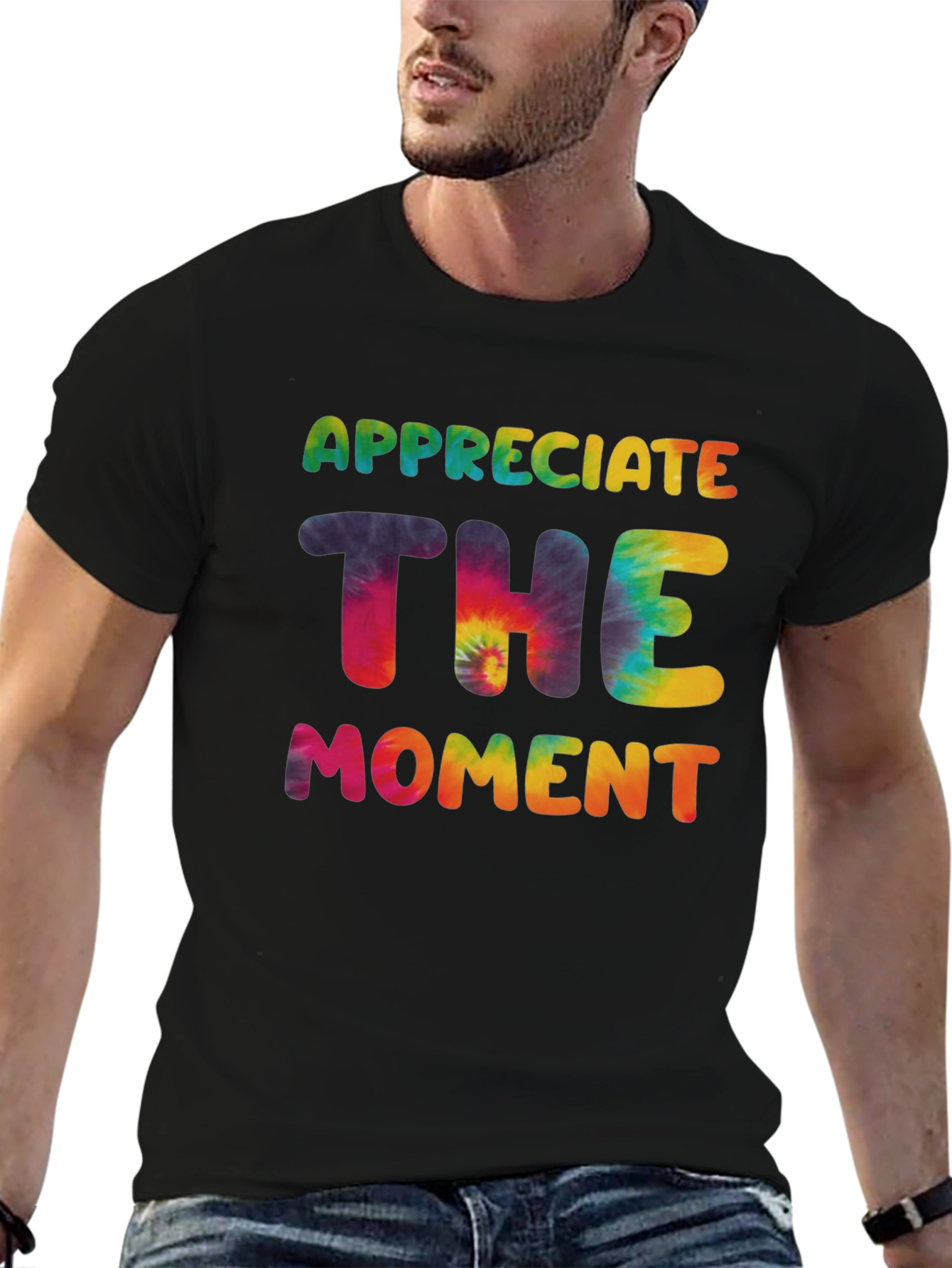 Appreciate The Moment Tie-Dye Graphic T-Shirt