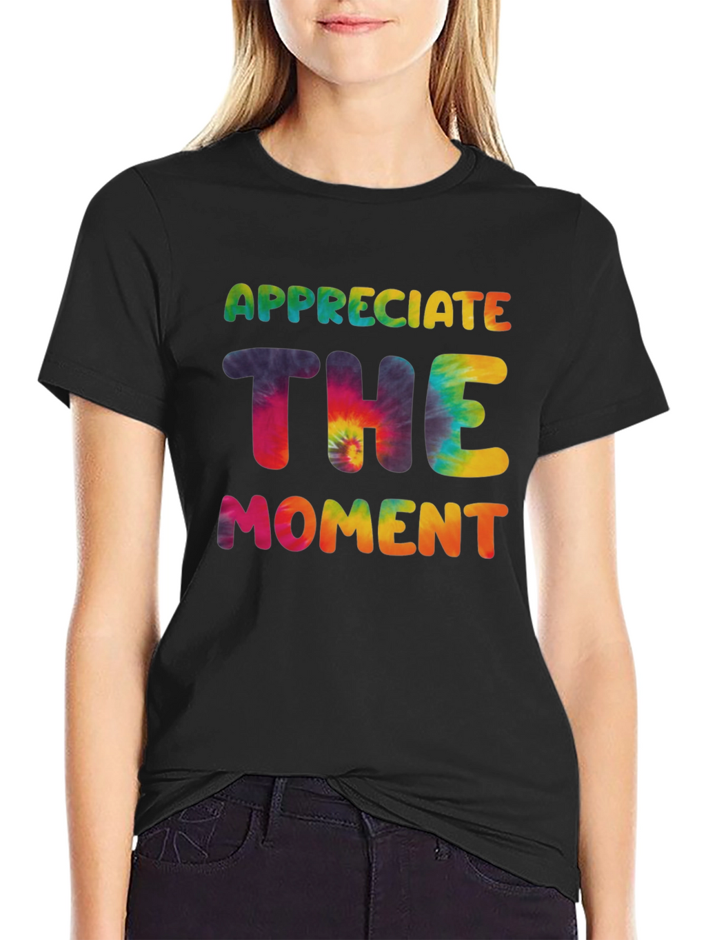 Appreciate The Moment Tie-Dye Graphic T-Shirt