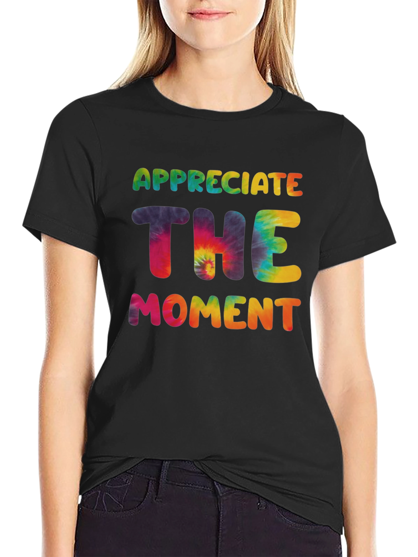 Appreciate The Moment Tie-Dye Graphic T-Shirt