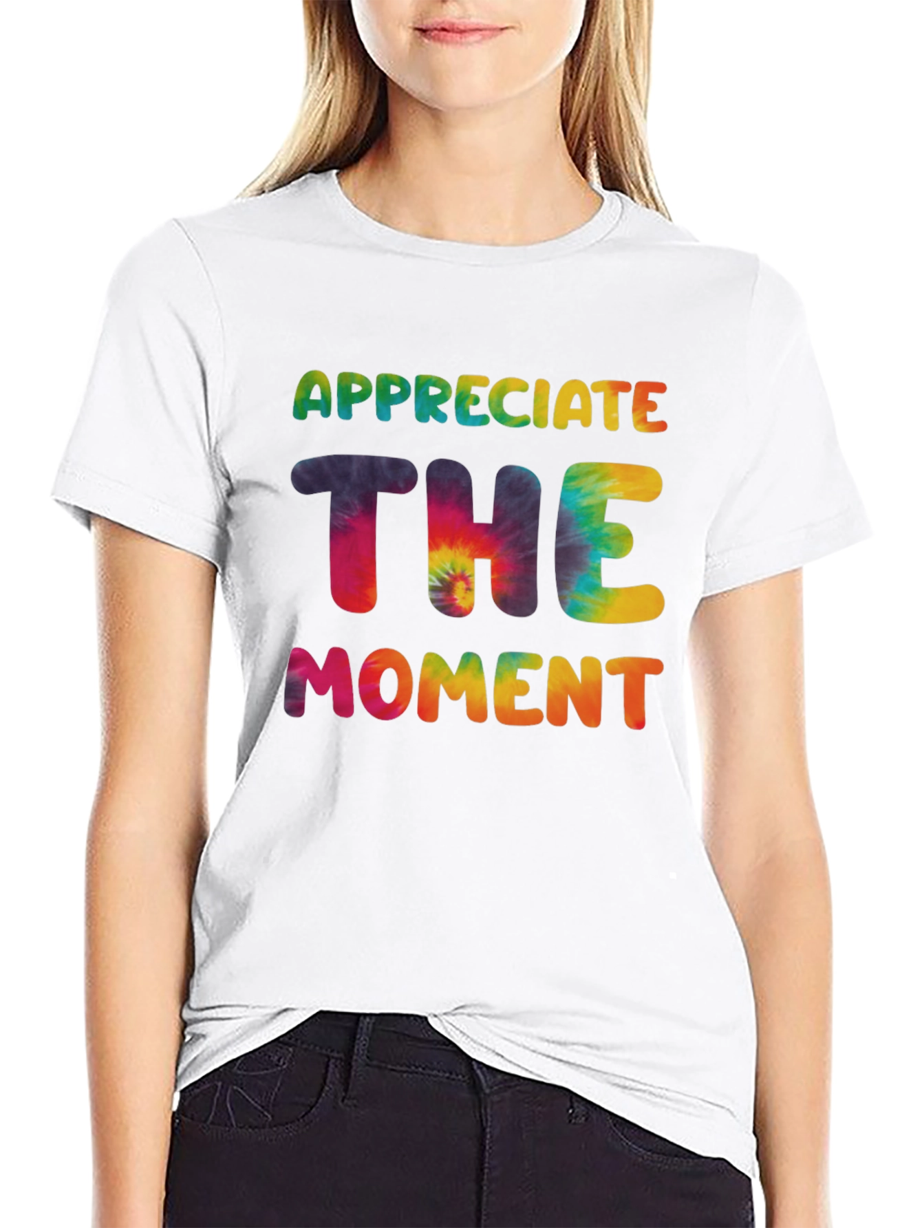Appreciate The Moment Tie-Dye Graphic T-Shirt